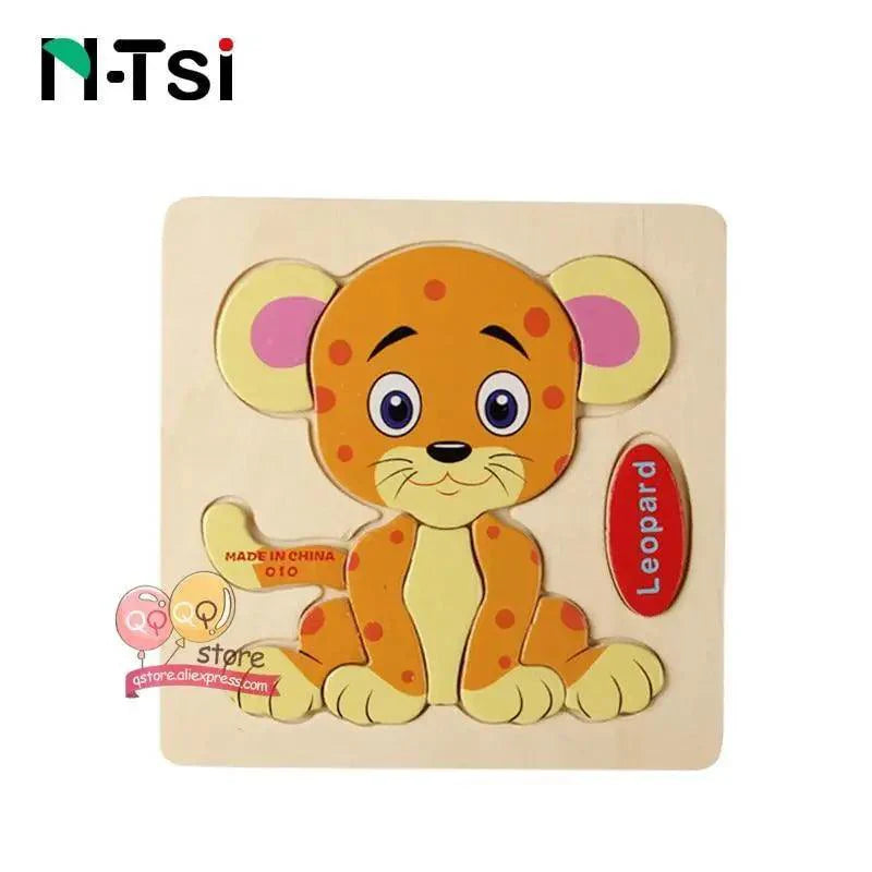 Baby Wooden Puzzle Toys for Toddlers Developing Educational Kids Toys For Children Game Cartoon Animal Gift 3 Years