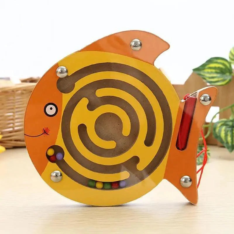 Baby Wooden Toy for Children Magnetic Maze Balance Board Wood game , Maze Puzzle baby Toys  0-12Months