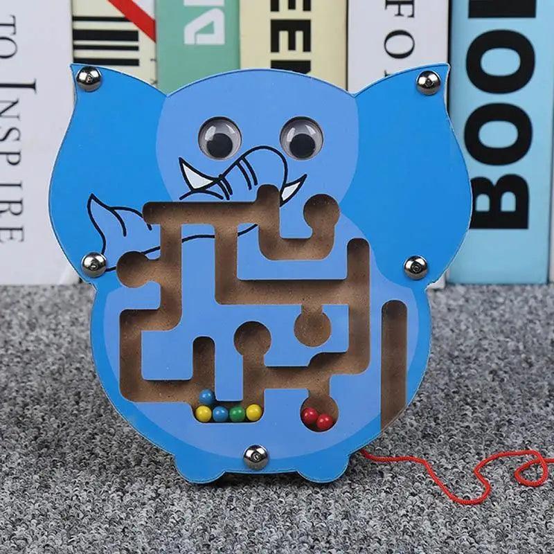 Baby Wooden Toy for Children Magnetic Maze Balance Board Wood game , Maze Puzzle baby Toys  0-12Months