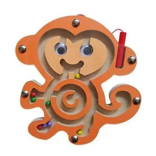 Baby Wooden Toy for Children Magnetic Maze Balance Board Wood game , Maze Puzzle baby Toys  0-12Months