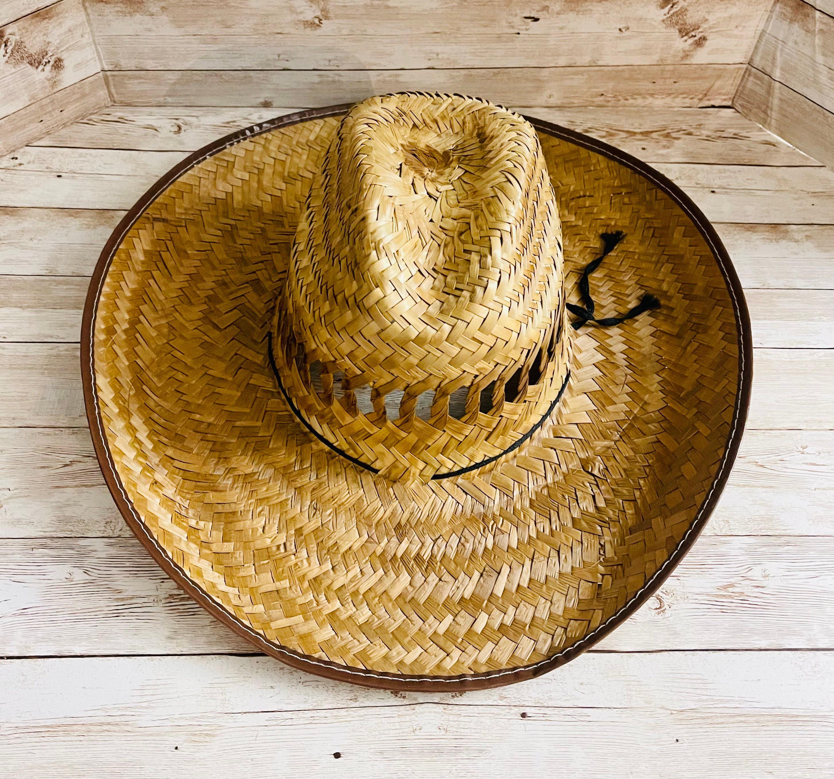 Cowboy Mexican Palm Leaf Straw Hat Sombrero Vaquero Artesanal de Palma