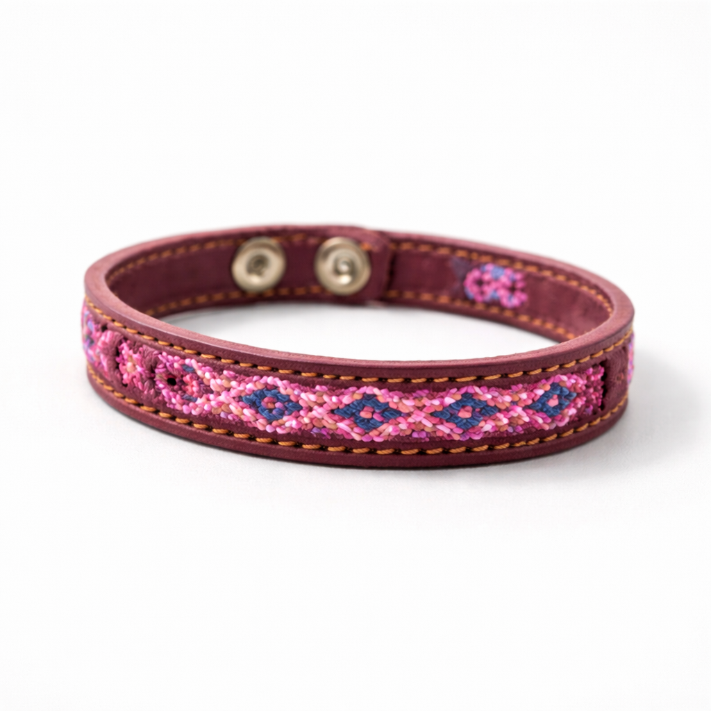 Pulsera de Amistad Ajustable de Cuero Vista - México