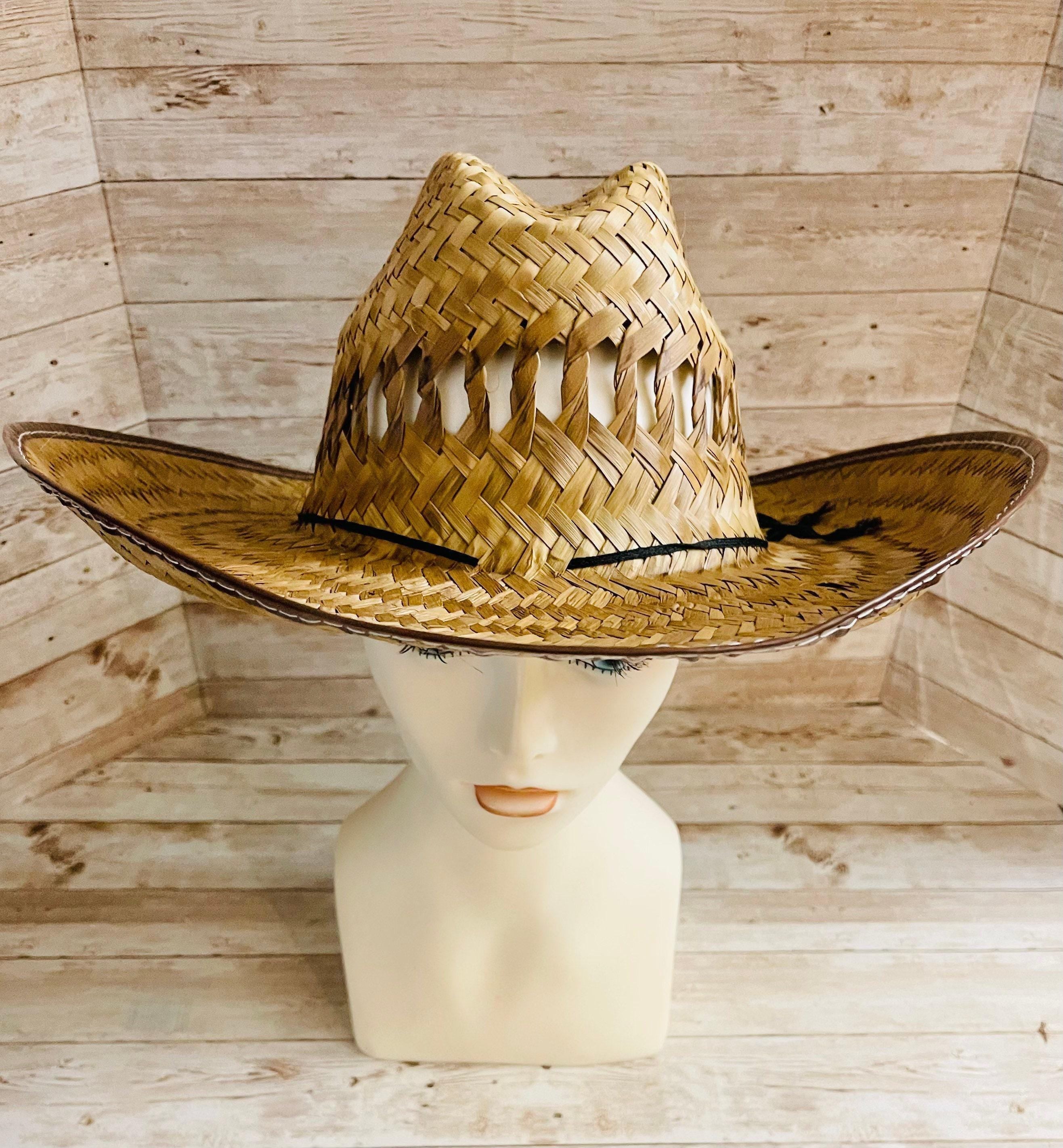 Cowboy Mexican Palm Leaf Straw Hat Sombrero Vaquero Artesanal de Palma