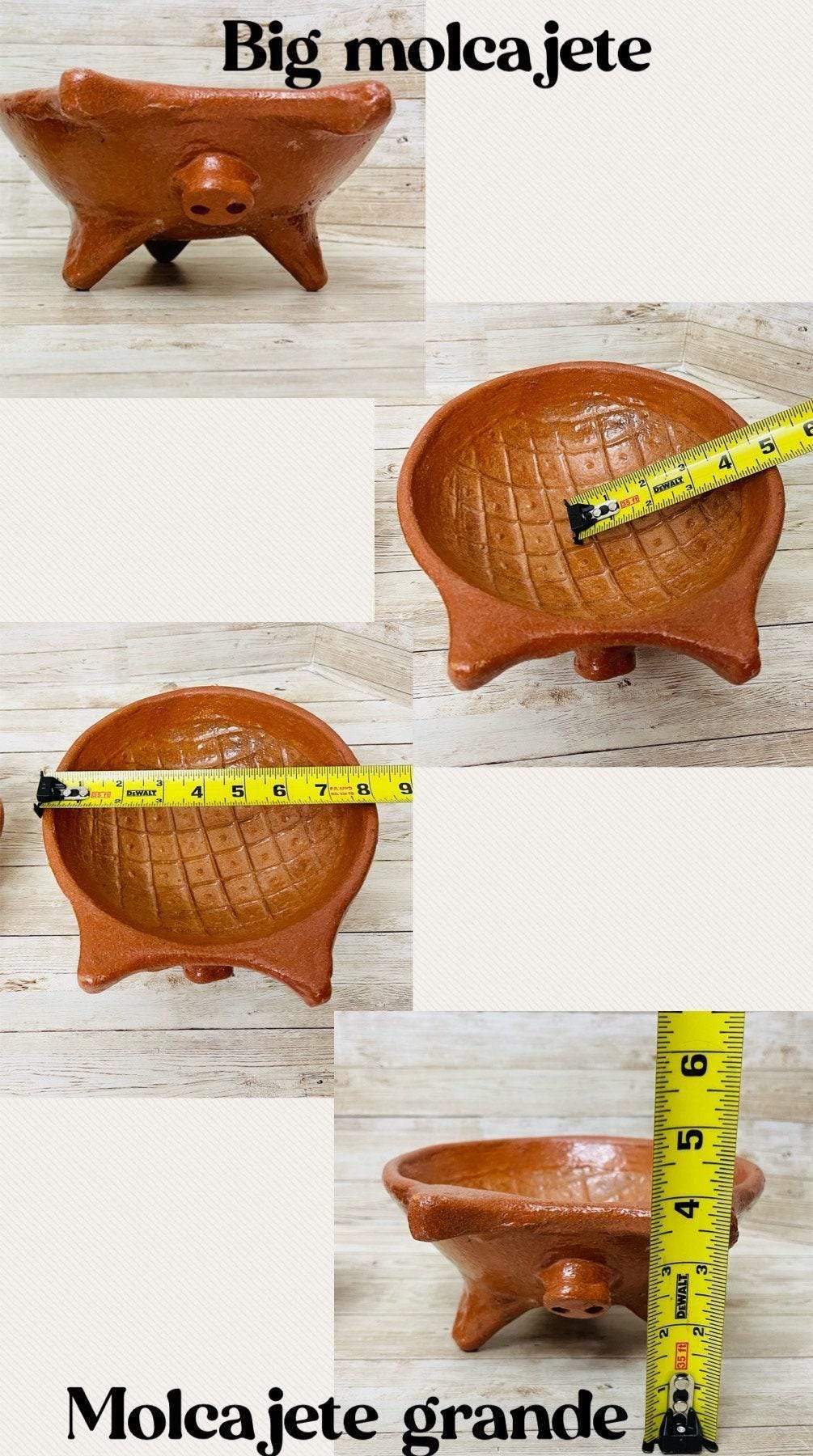 2x Authentic Mexican Pig Molcajetes 2  Molcajete Mexicanos de Barro en Forna de Marranito