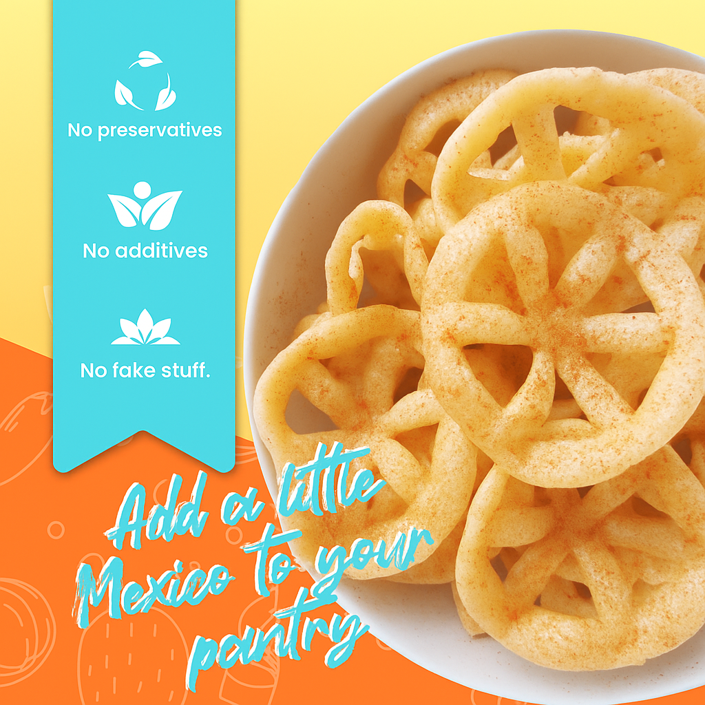 Chicharrones Chile Limon | Fried Wheat Wheels | 4 oz