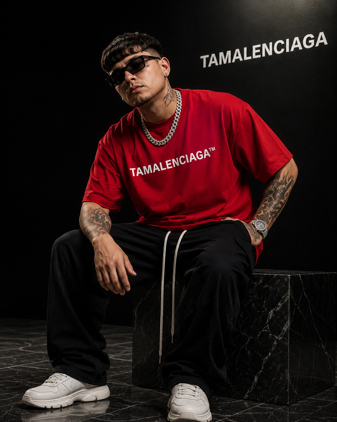 TAMALENCIAGA Luxury Fashion But Make it Latino T-shirt | Tamale Lover Graphic Humor | Heavyweight Cotton