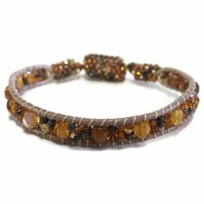 Pulsera de cuero con cierre magnético - Guatemala