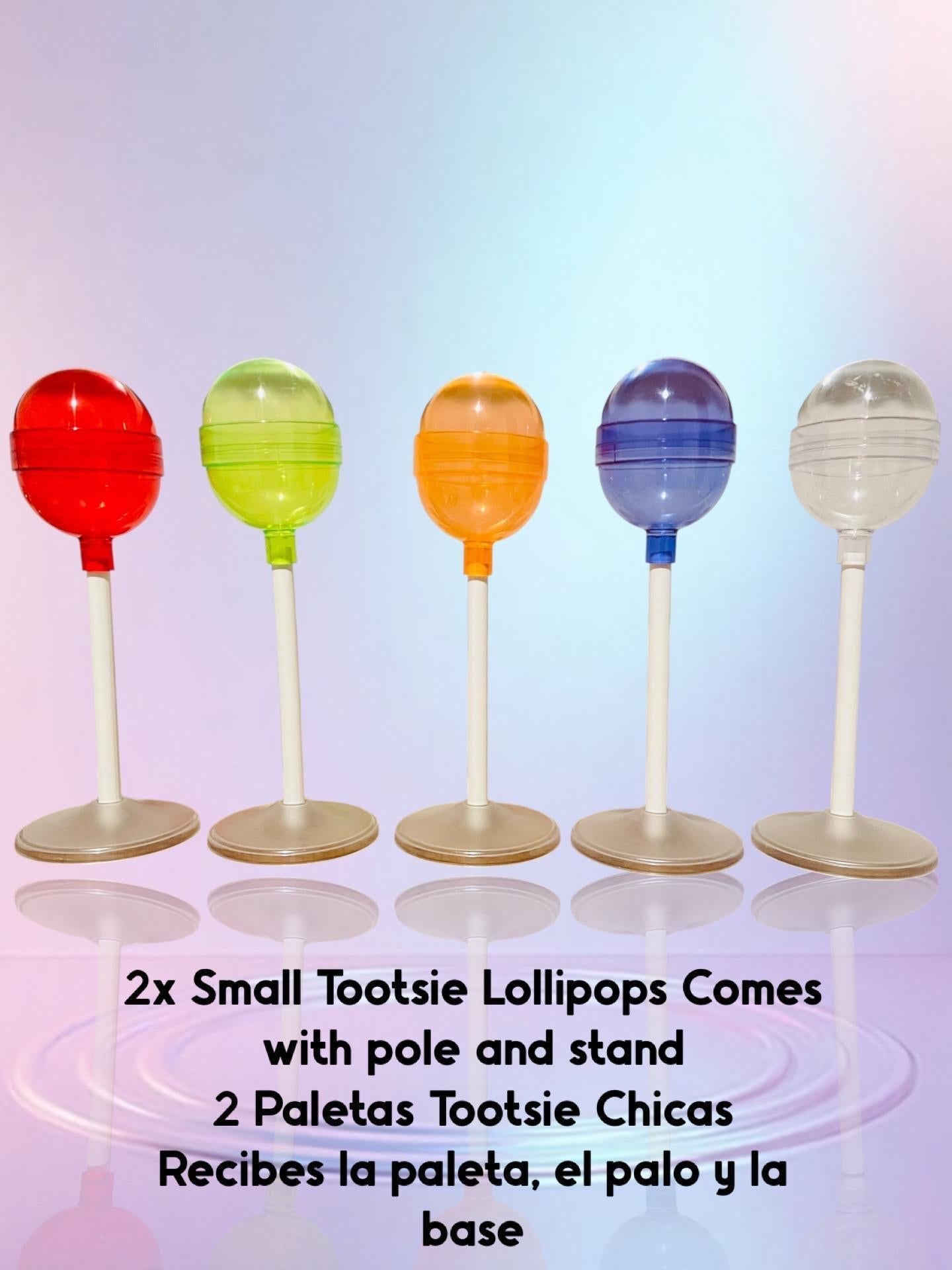 2x Dulcero Chico Tootsie Roll Para Dulces Graduaciones Centro de Mesa 2x Small Tootsie Roll Lollipop for Candies Centerpieces Graduations
