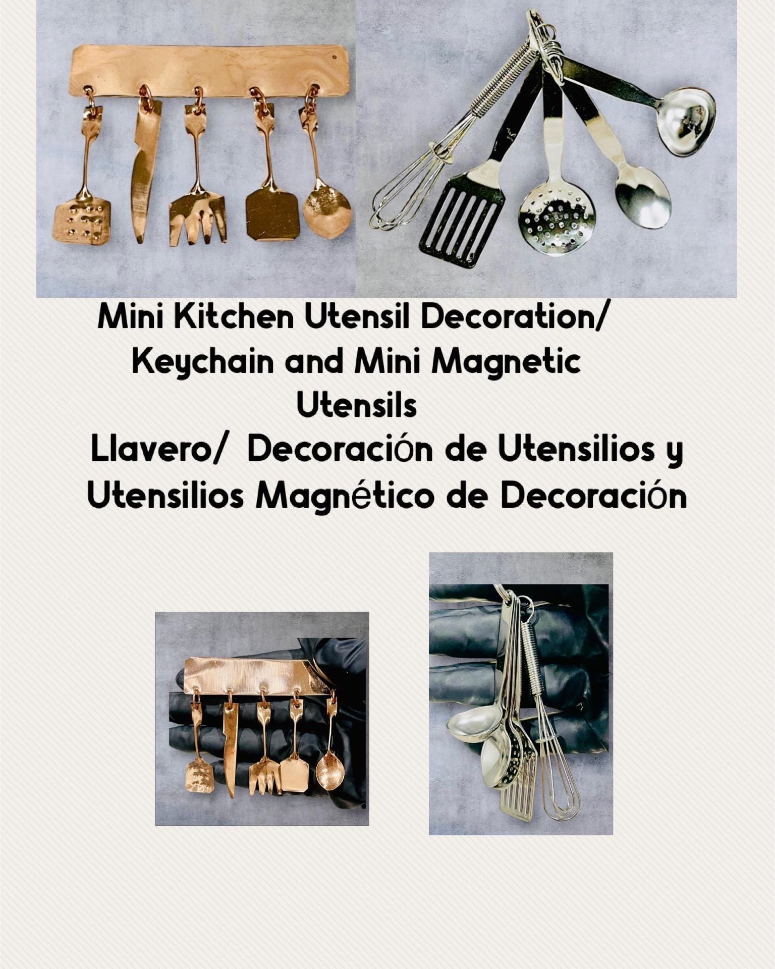 2x Mexican Miniature Utensil Magnet & Keychain 2 Utensilios en Miniatura Mexicano 1 Iman y 1 Llavero