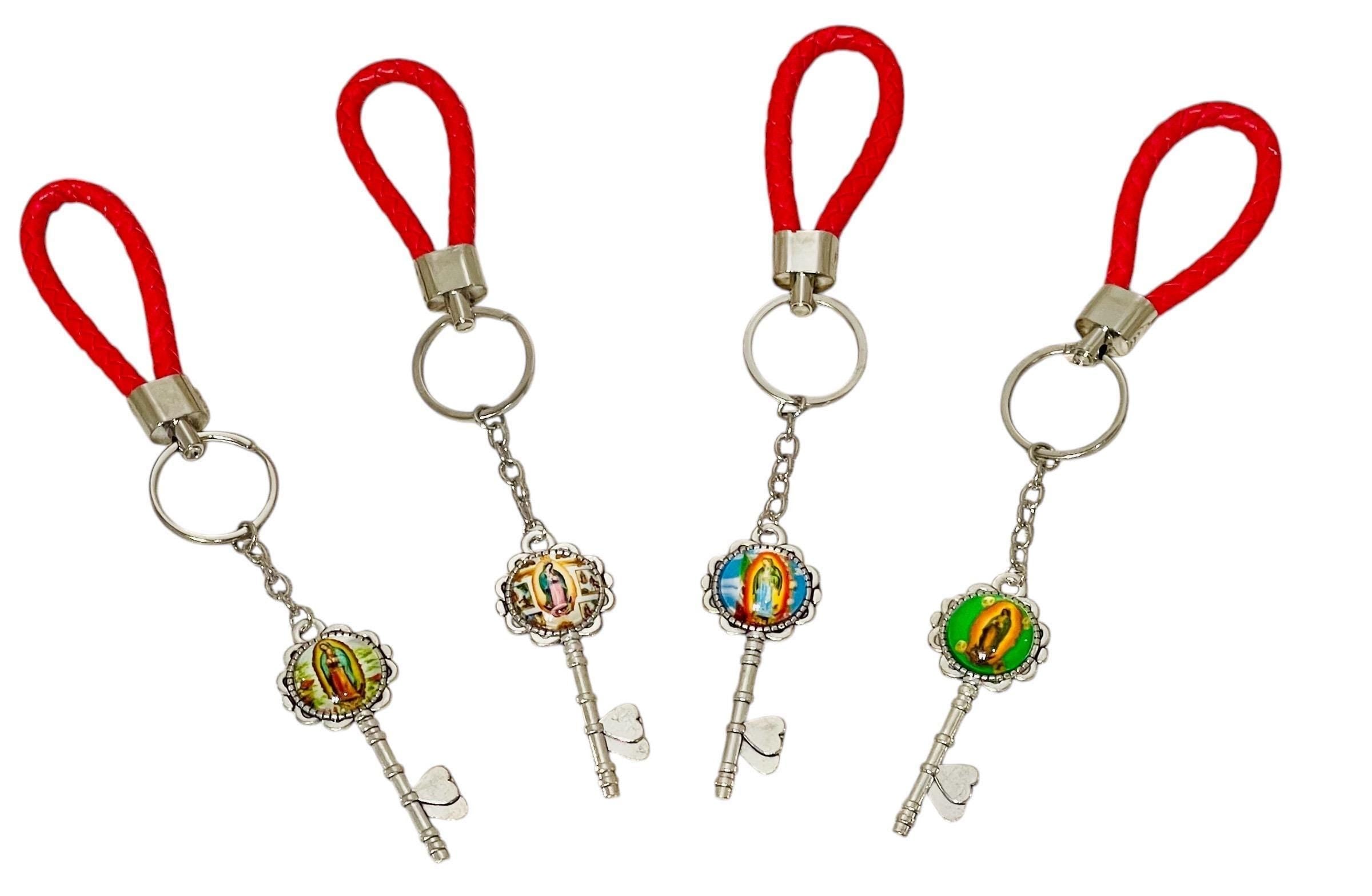 2x Virgin Mary Key Keepsakes Choose Your Color 2x Llaveros de Llave de La Virgen Maria Escoje Tus Colores