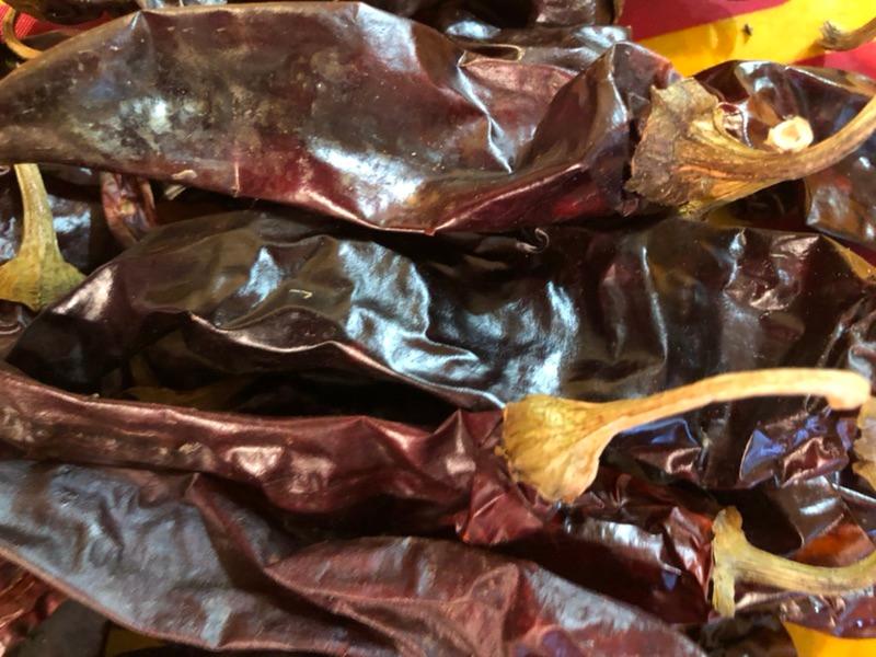 CHILES ROJOS DE HATCH, NM - VAINAS - 1 LIBRA Secados al sol