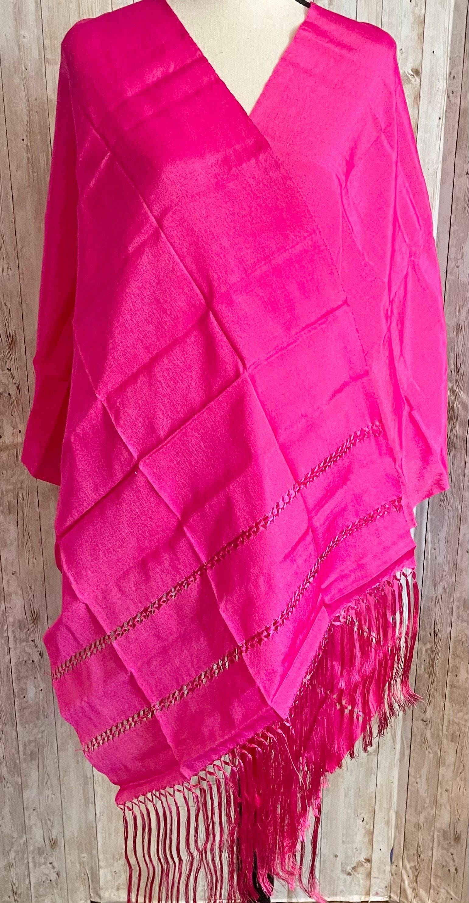 Authentic Mexican Silk Shawl Wrap Reboso Mexicano De Artiseda