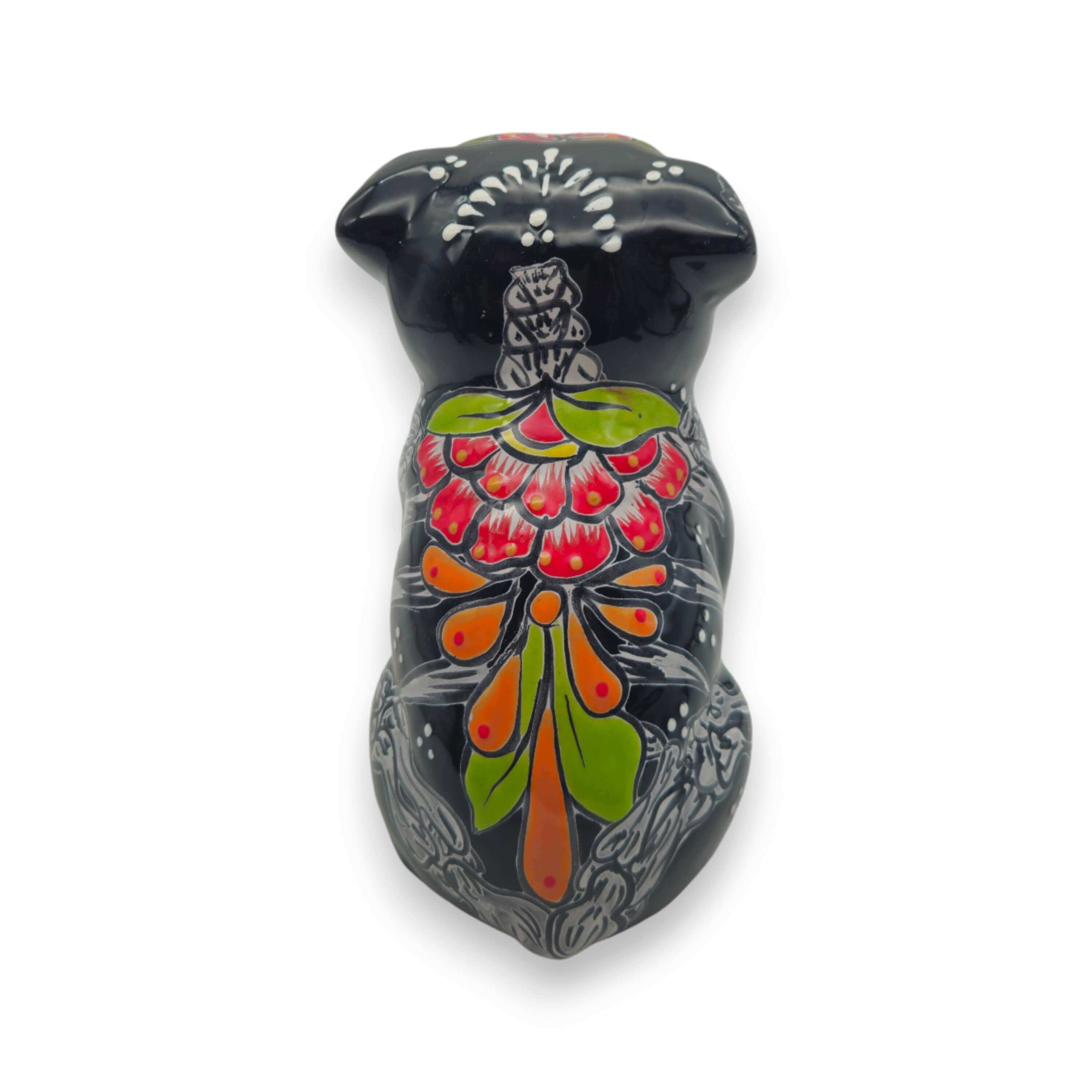 Bulldog del Día de Muertos | Estatua de perro de Talavera hecha a mano