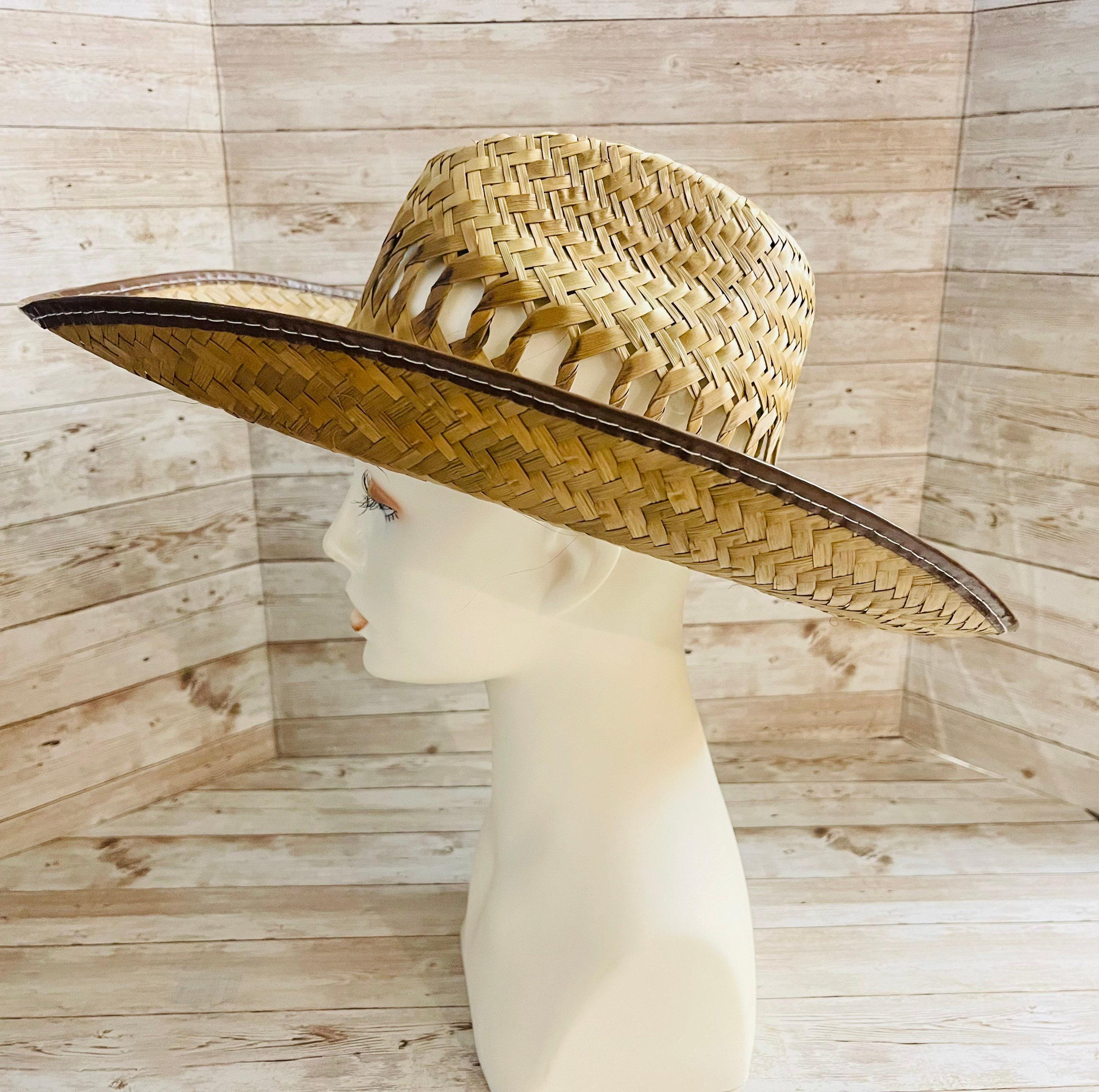 Cowboy Mexican Palm Leaf Straw Hat Sombrero Vaquero Artesanal de Palma