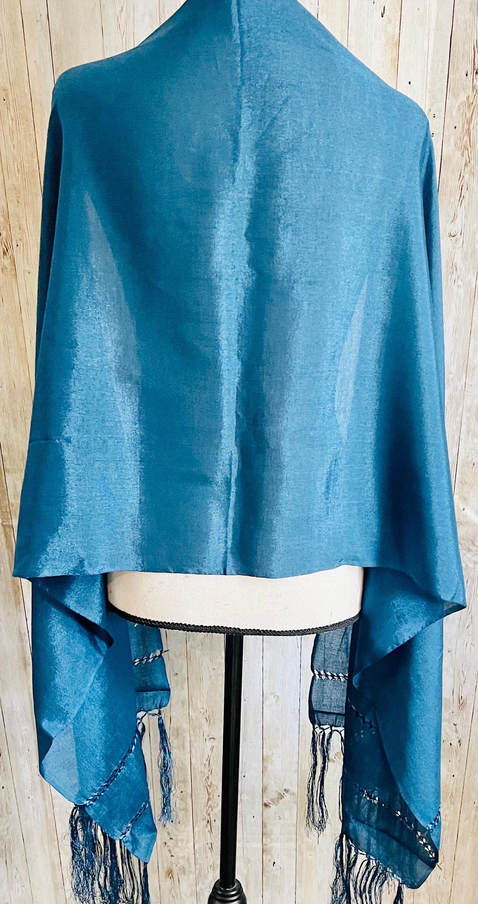 Authentic Mexican Silk Shawl Wrap Reboso Mexicano De Artiseda