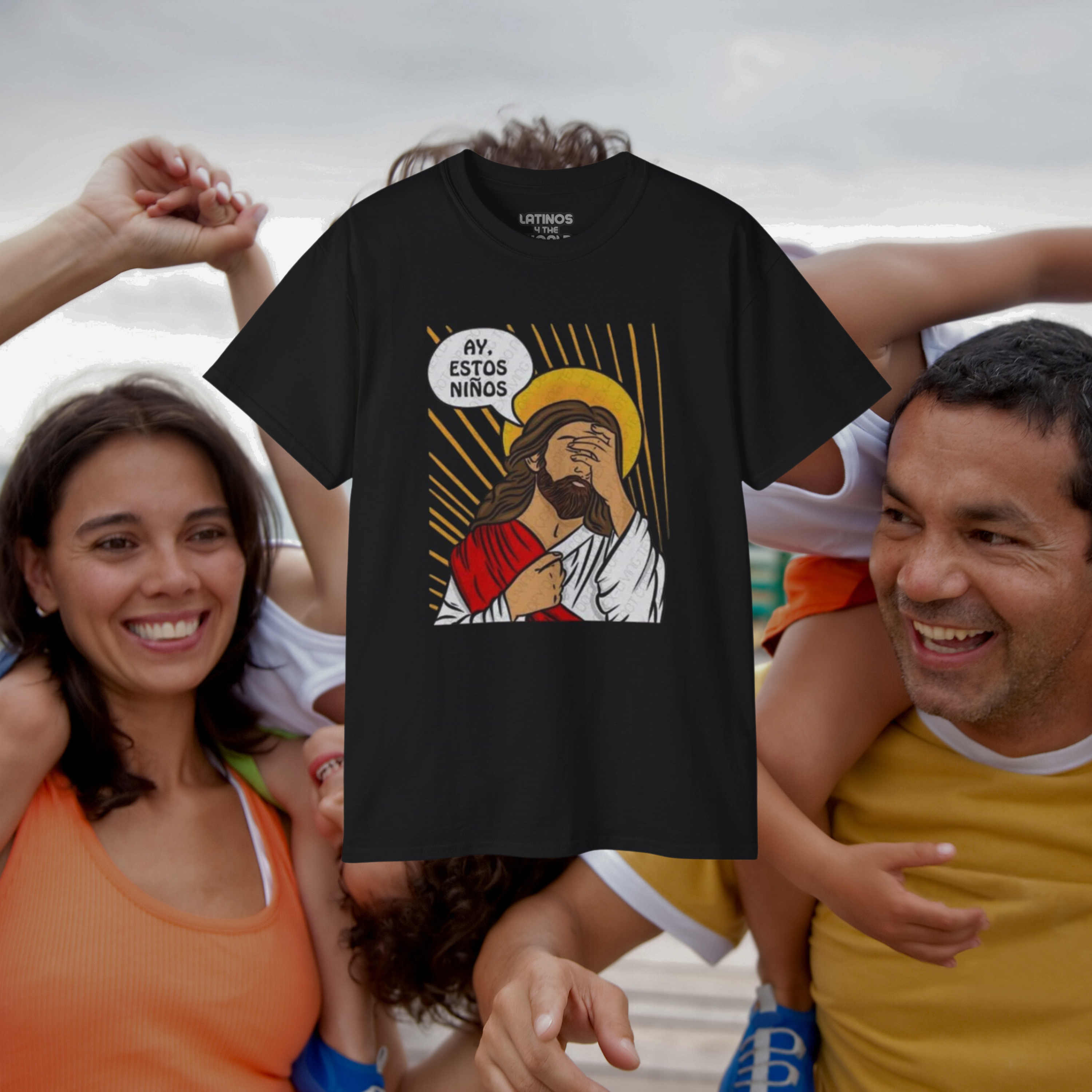 "AY, ESTOS Niños" Camiseta de Jesucristo | Regalo divertido del Día del Padre | 4 Colores