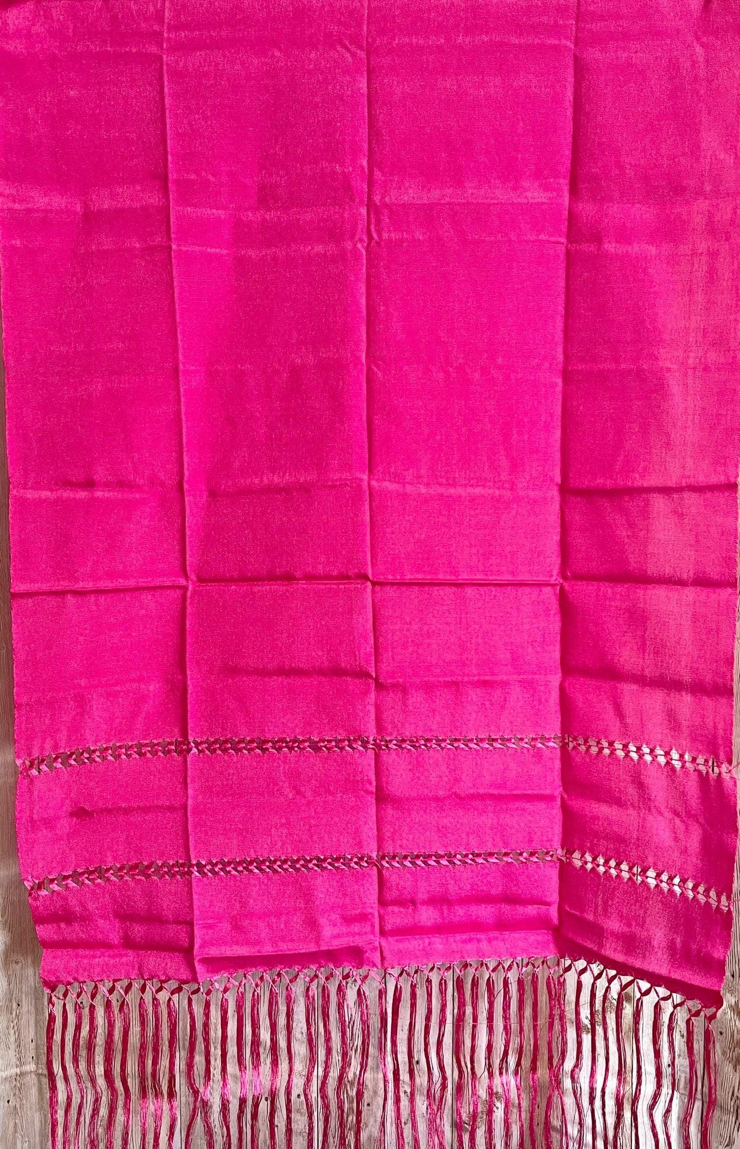 Authentic Mexican Silk Shawl Wrap Reboso Mexicano De Artiseda