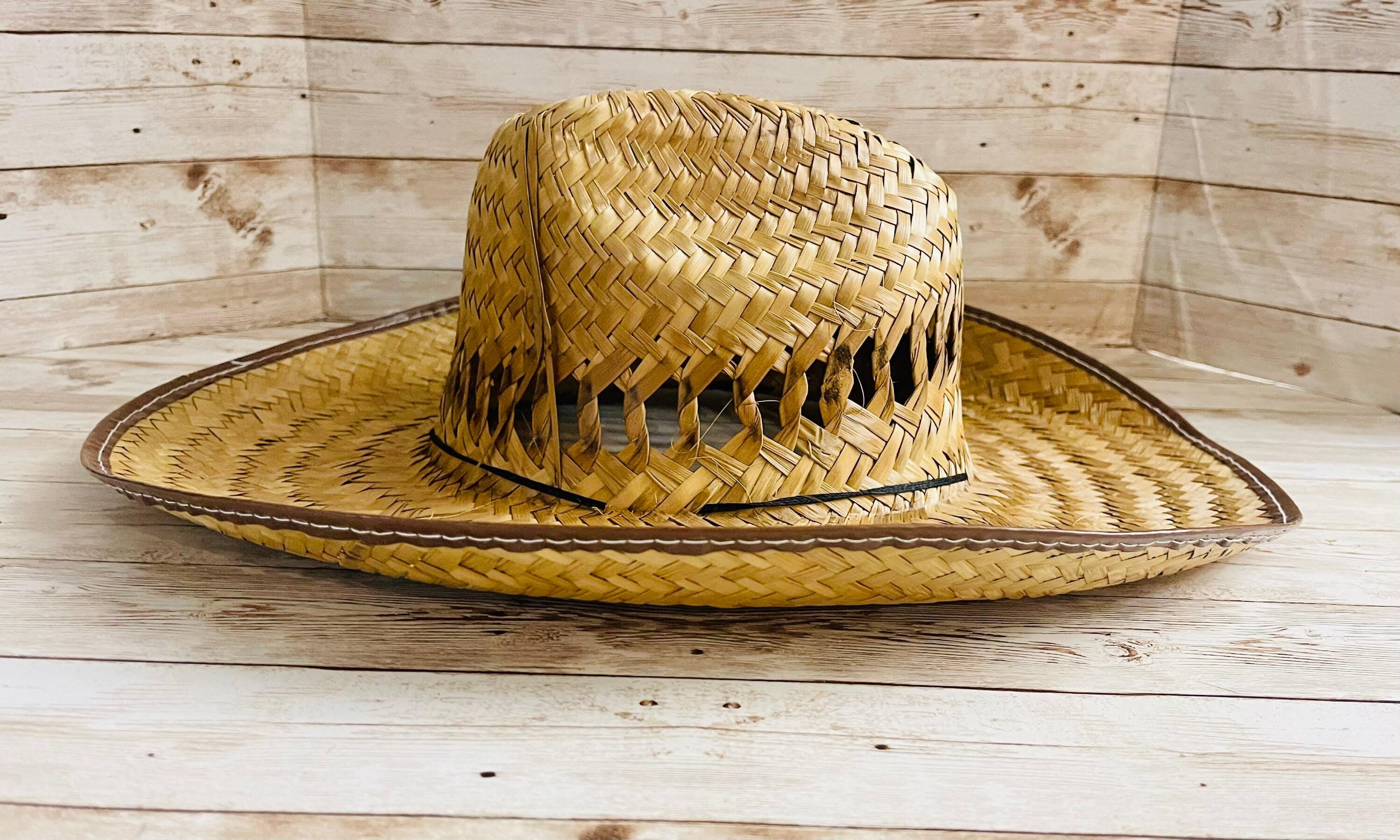 Cowboy Mexican Palm Leaf Straw Hat Sombrero Vaquero Artesanal de Palma