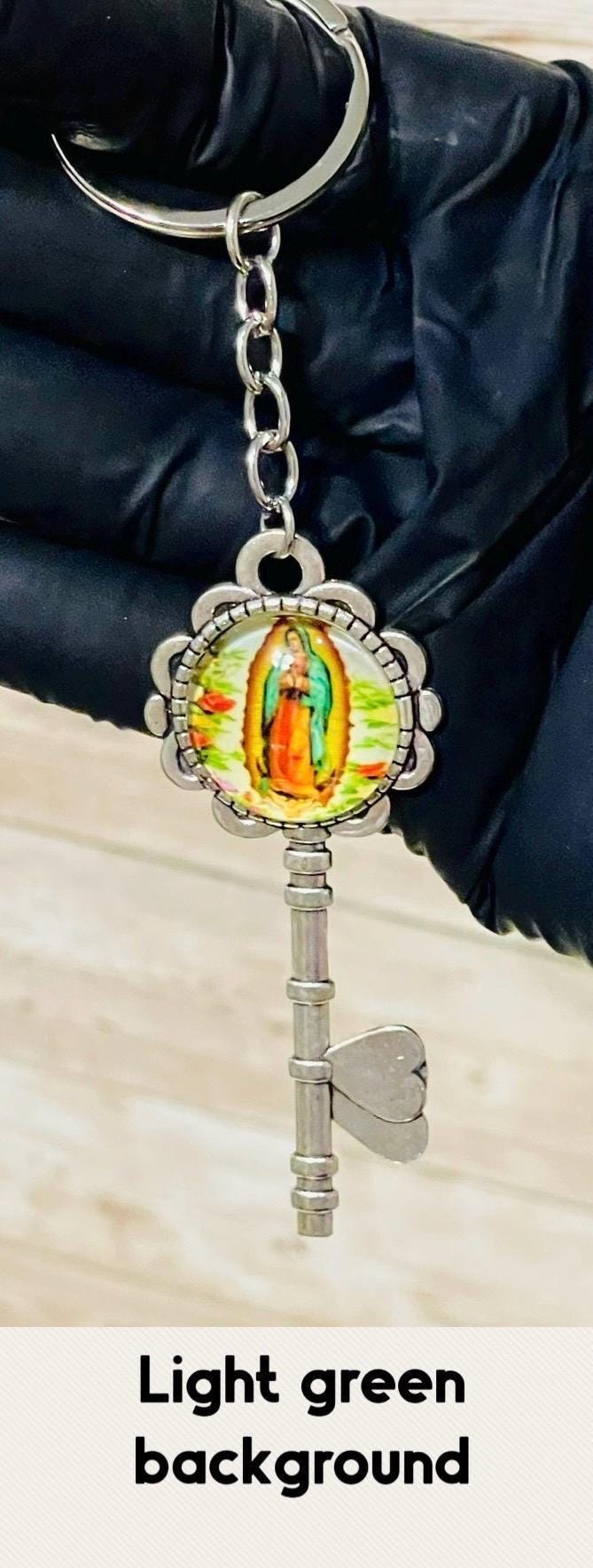 2x Virgin Mary Key Keepsakes Choose Your Color 2x Llaveros de Llave de La Virgen Maria Escoje Tus Colores
