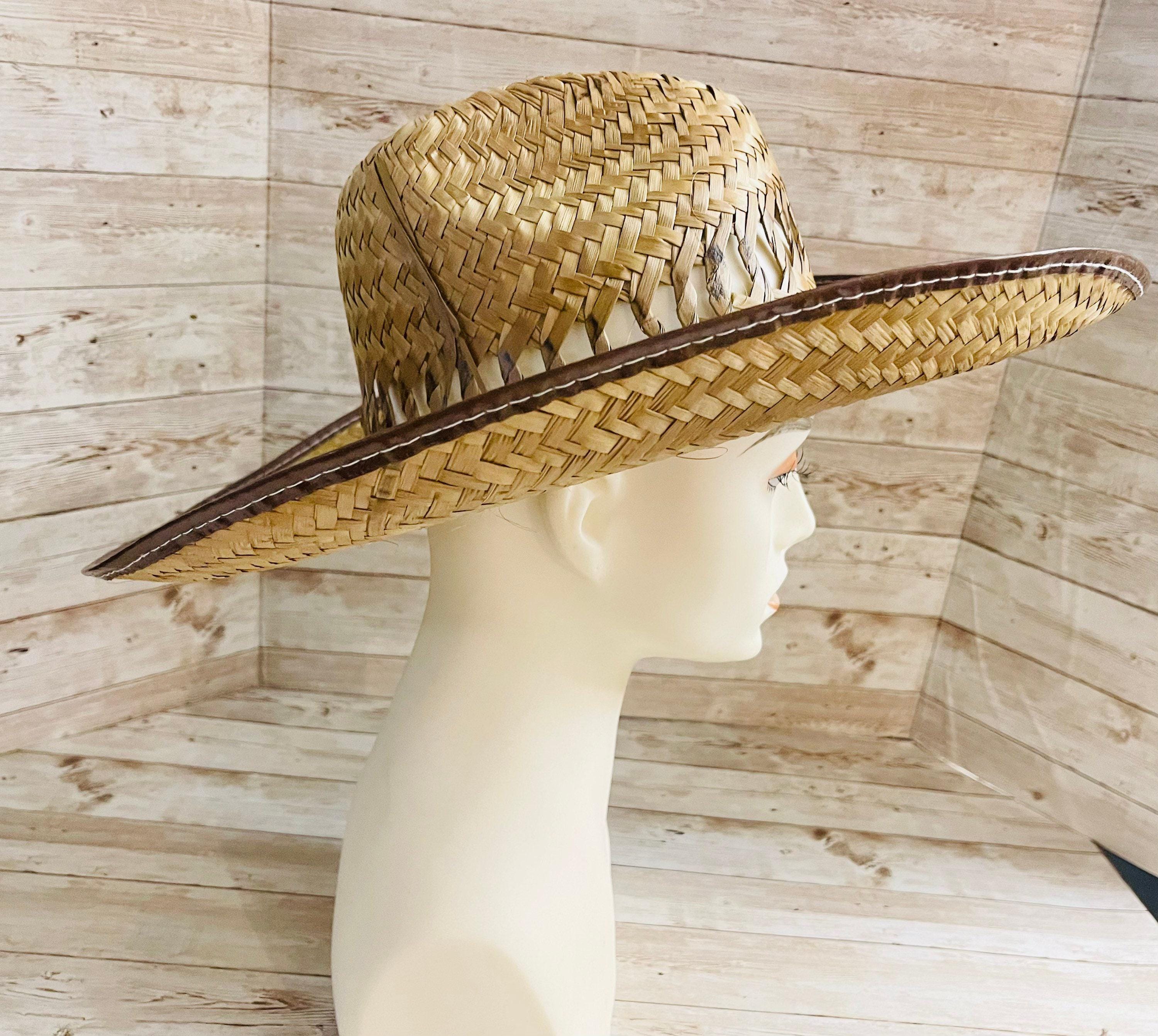 Cowboy Mexican Palm Leaf Straw Hat Sombrero Vaquero Artesanal de Palma