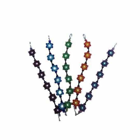 Pulsera de flores con cuentas y broche - Guatemala