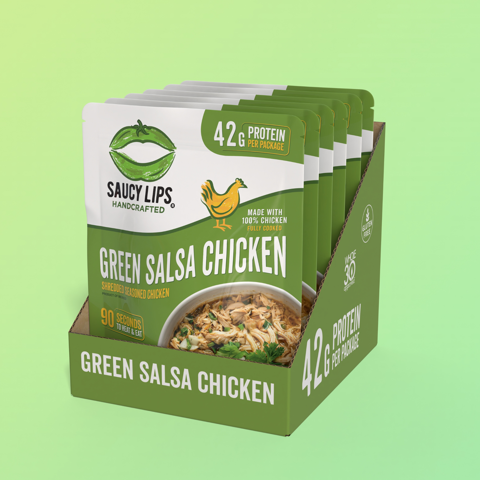 Pollo con Salsa Verde – 42g de Proteína | Listo en 90 Segundos