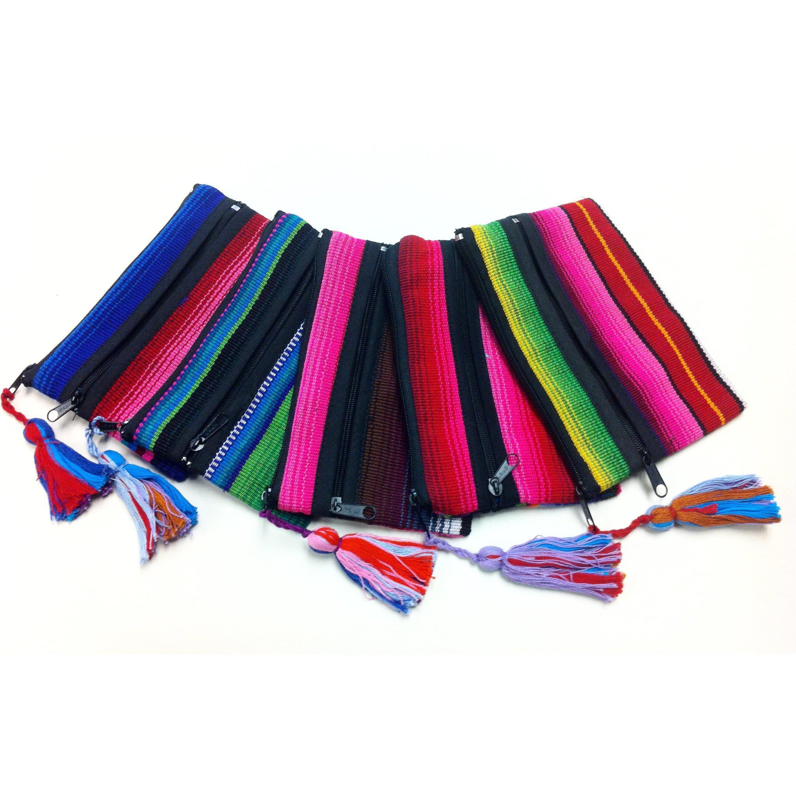 Bolsa de cosméticos bohemia de rayas y 3 cremalleras Hacienda - Guatemala