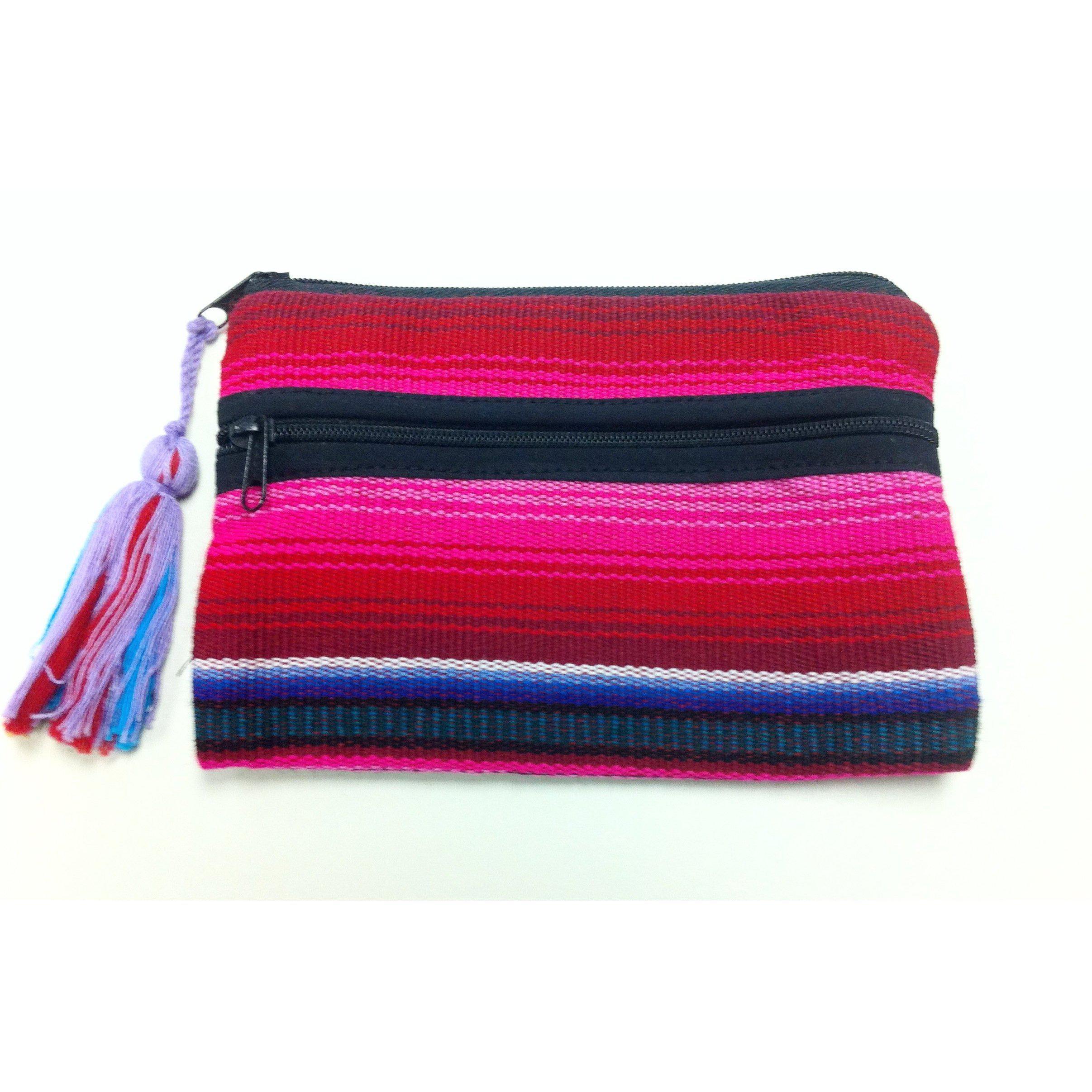 Bolsa de cosméticos bohemia de rayas y 3 cremalleras Hacienda - Guatemala