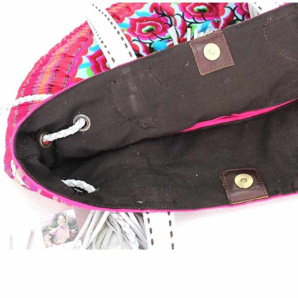 Half-Moon Ibiza Vintage Leather Boho Moon Shoulder Bag - Thailand