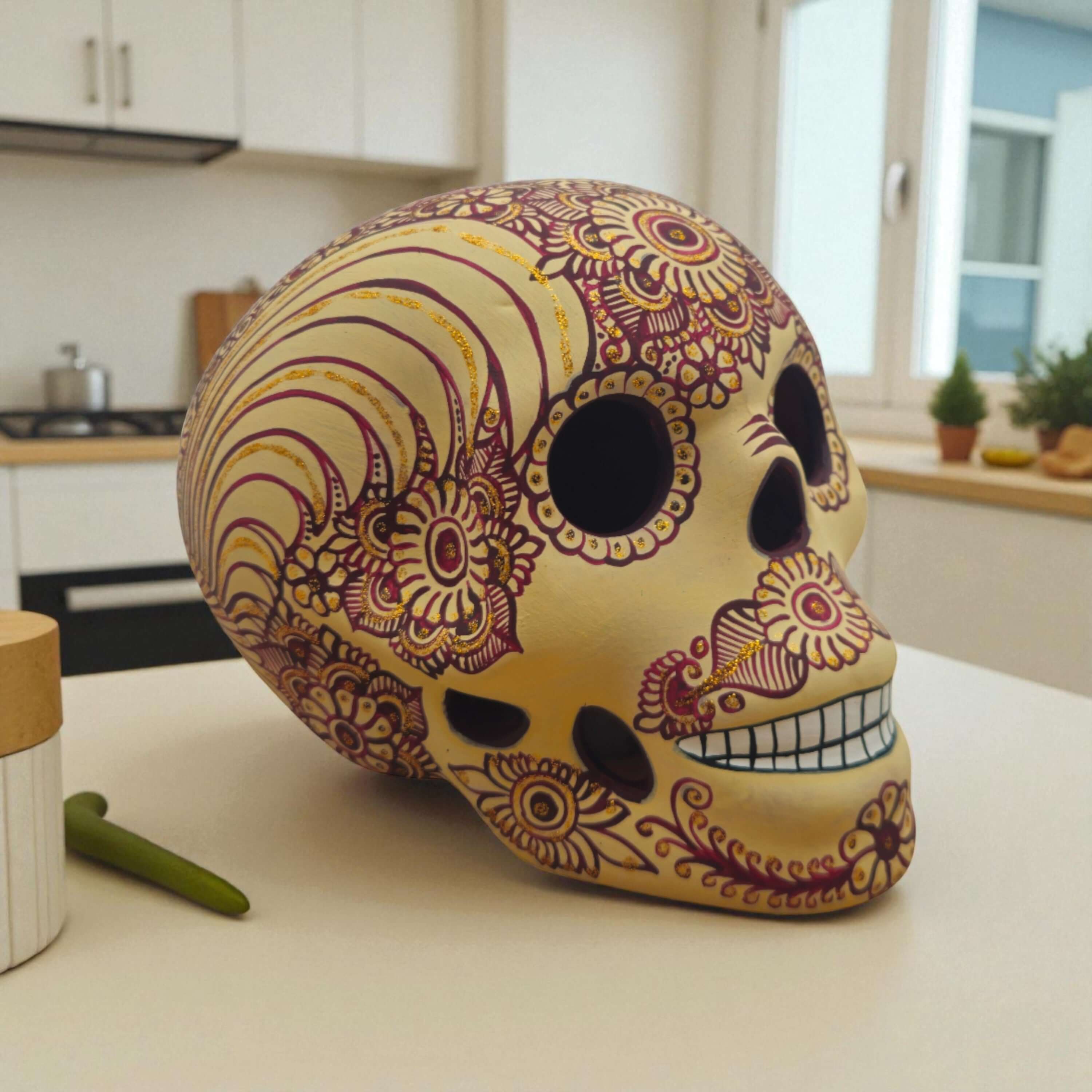Calavera Talavera | Decoración de Cerámica Pintada a Mano