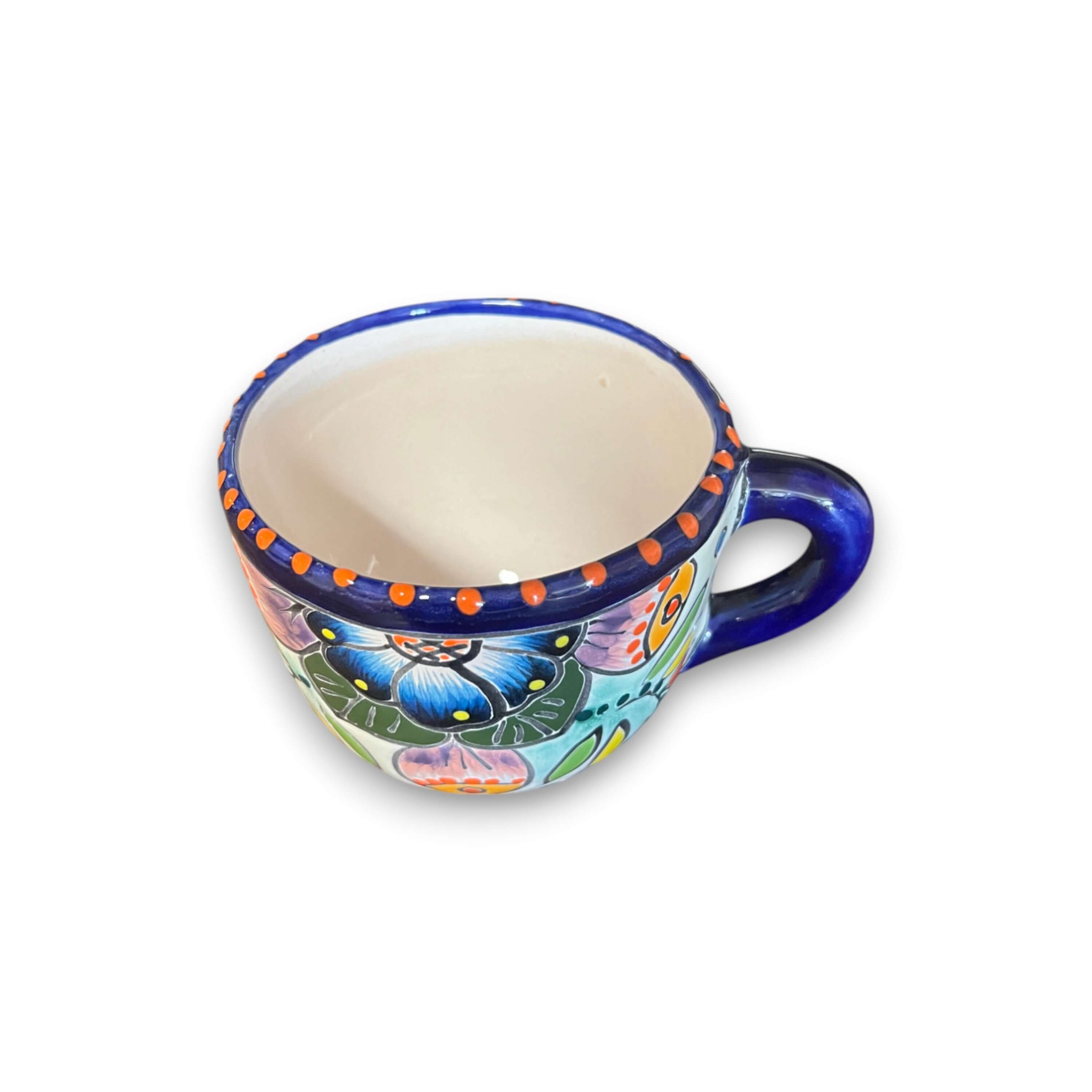 Taza de Café Talavera | Taza de Cerámica Mexicana Pintada a Mano