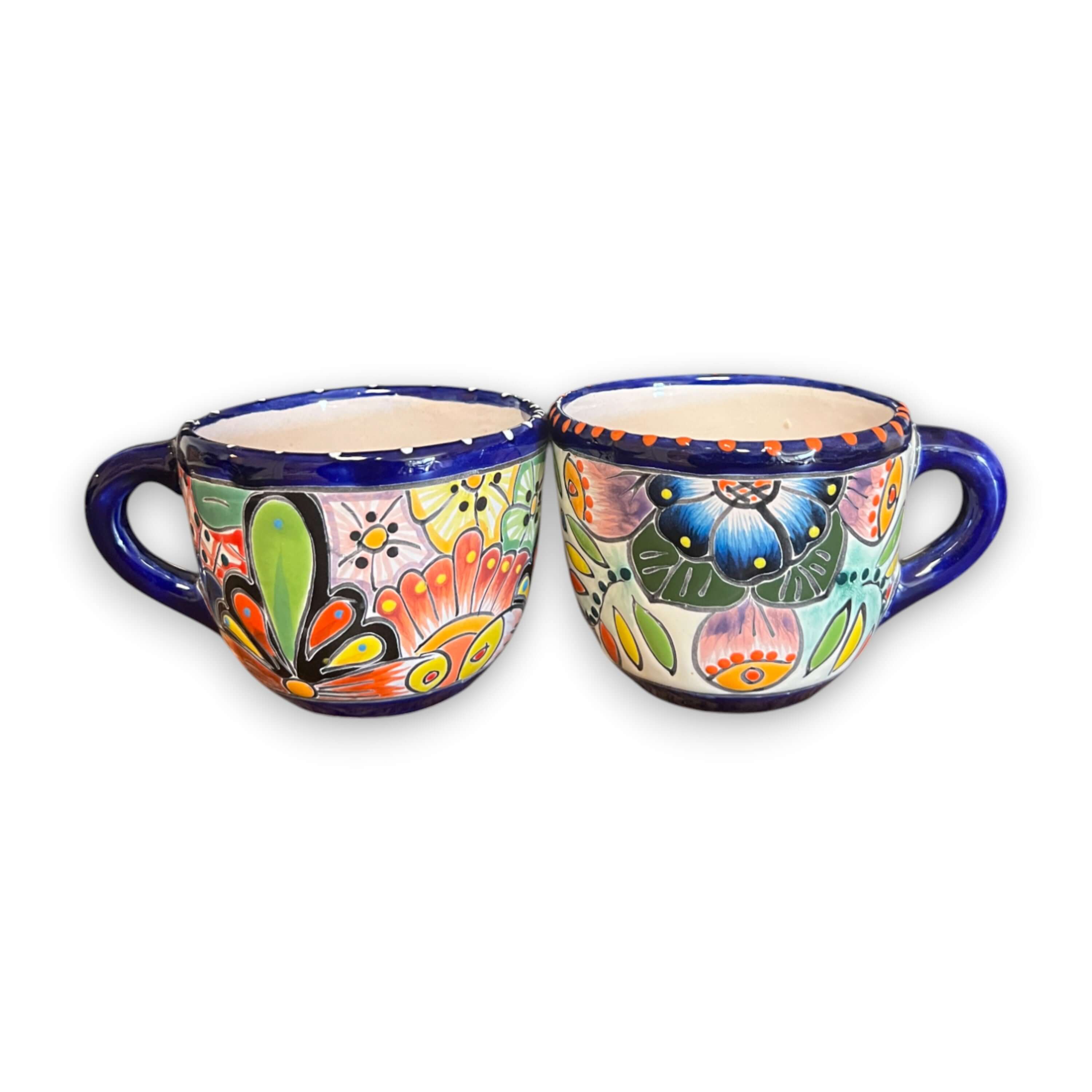 Taza de Café Talavera | Taza de Cerámica Mexicana Pintada a Mano