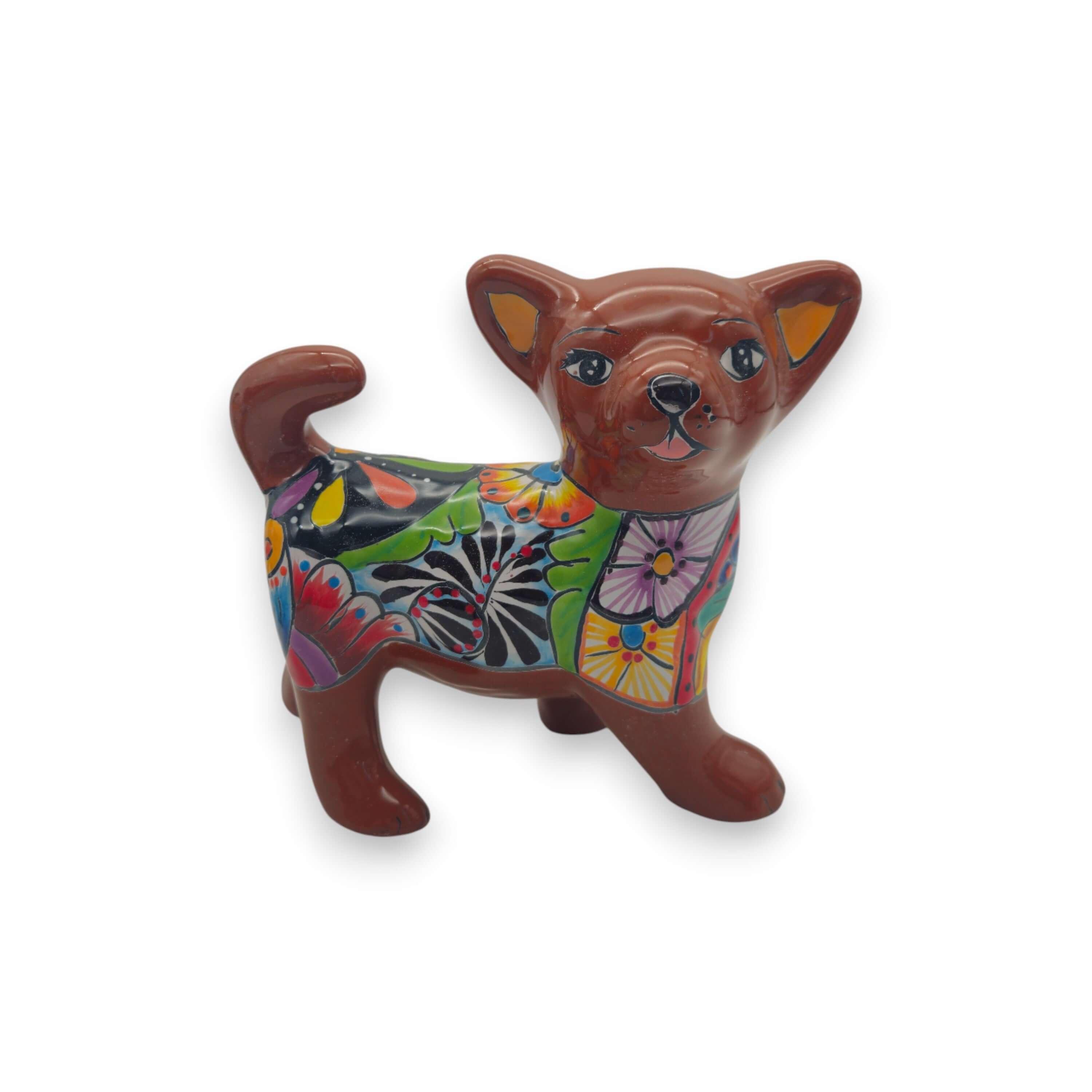 Figura de perro chihuahua de Talavera | Arte mexicano hecho a mano