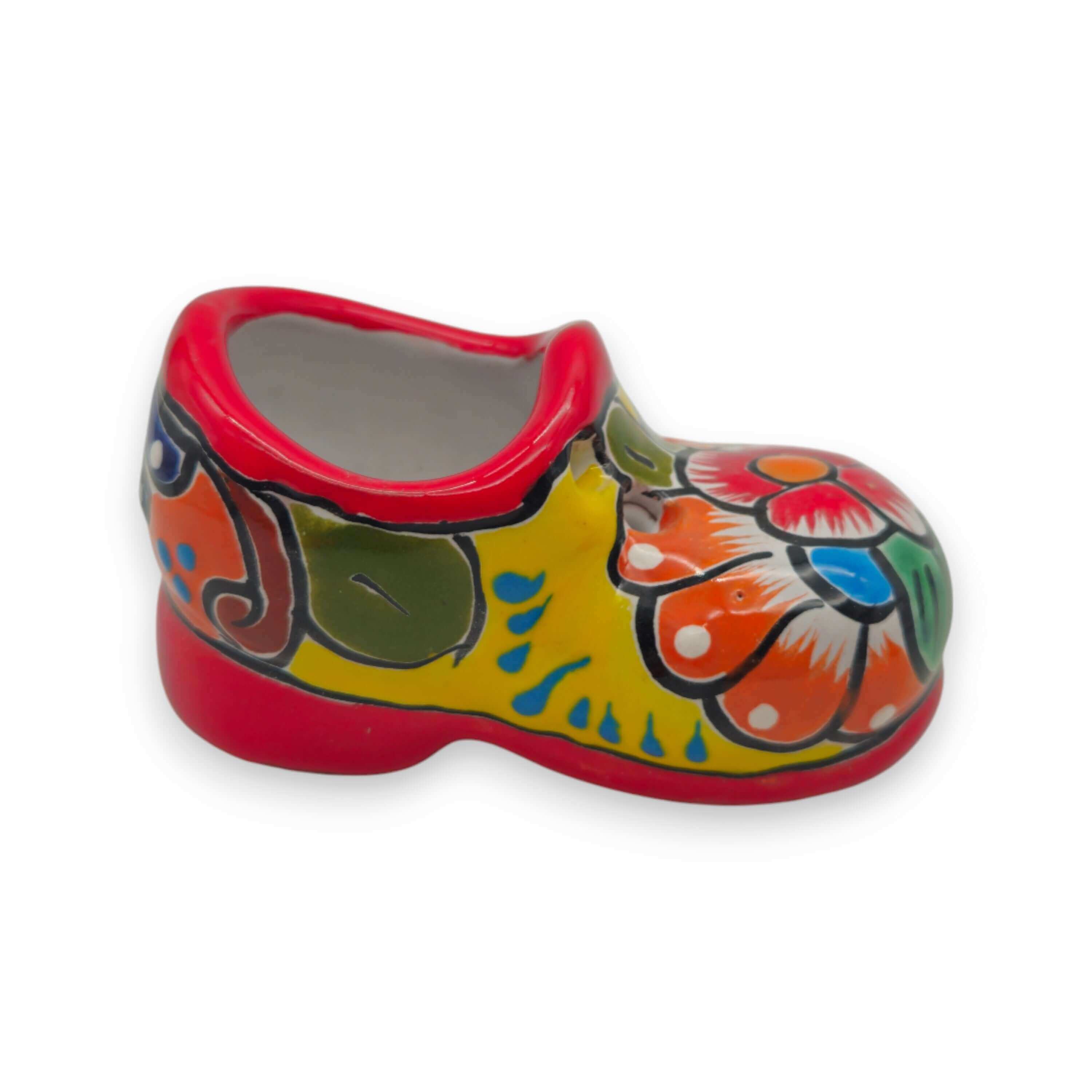 Vibrant Talavera Shoe Planter | Handcrafted Mexican Pottery