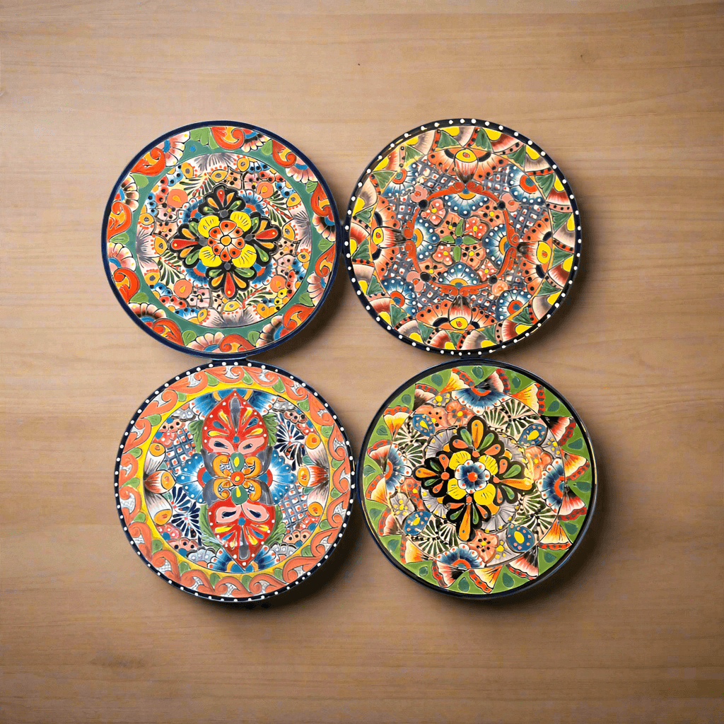 Plato trinche de talavera de 10" | Vajilla mexicana colorida