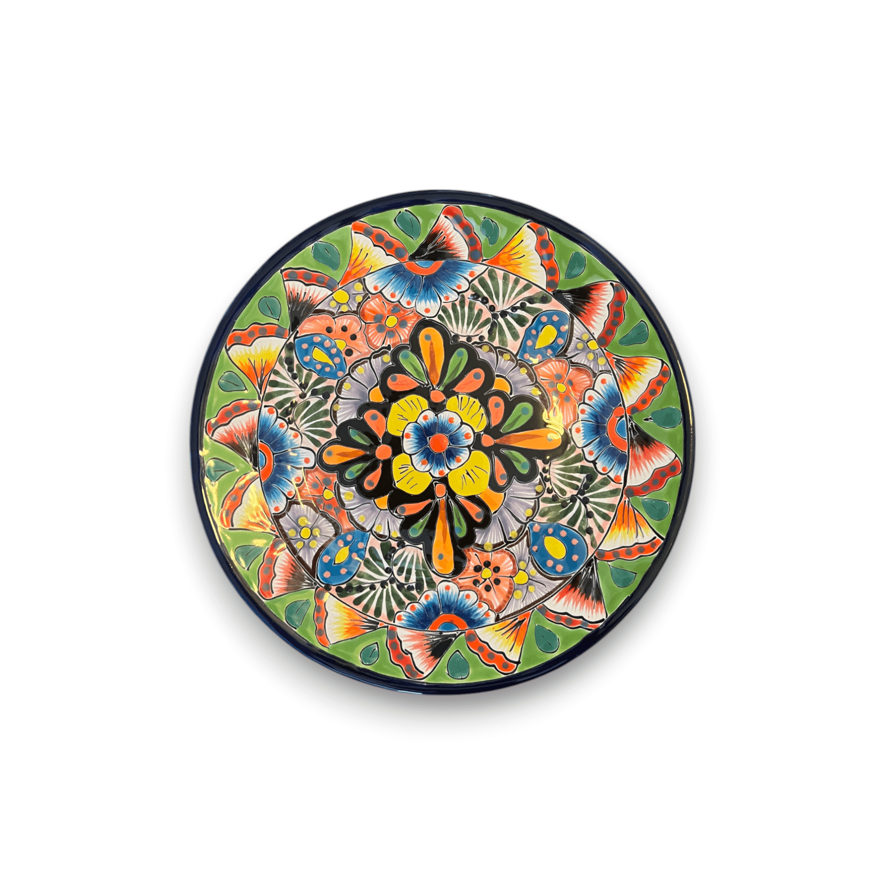 Plato trinche de talavera de 10" | Vajilla mexicana colorida