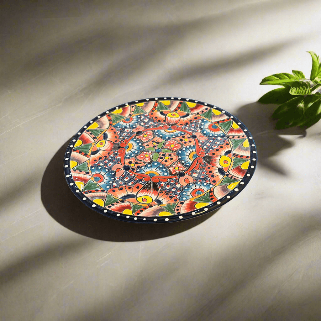 Vajilla de Talavera Colorida | Juego de Platos de 12 Piezas