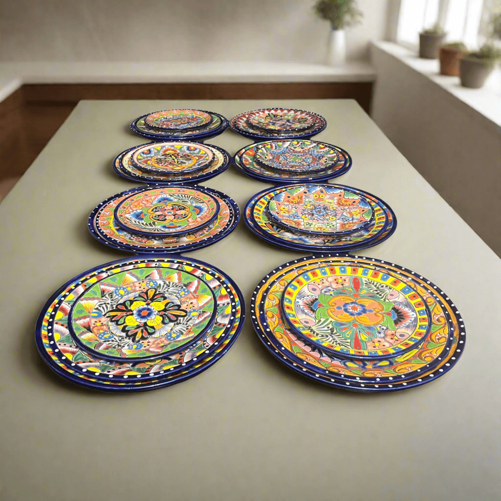 Vajilla de Talavera Colorida | Juego de 24 piezas para 8 personas