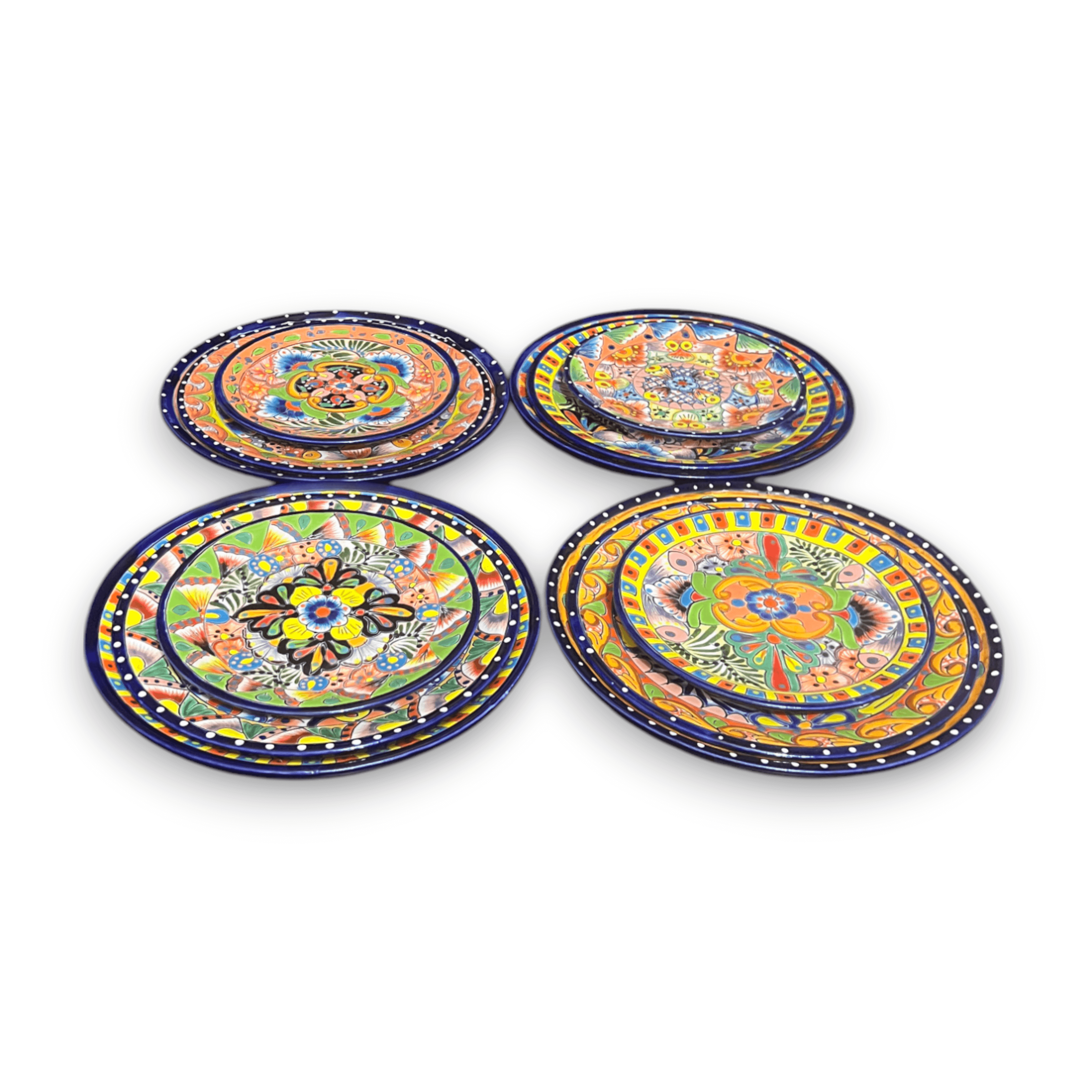 Vajilla de Talavera Colorida | Juego de 24 piezas para 8 personas