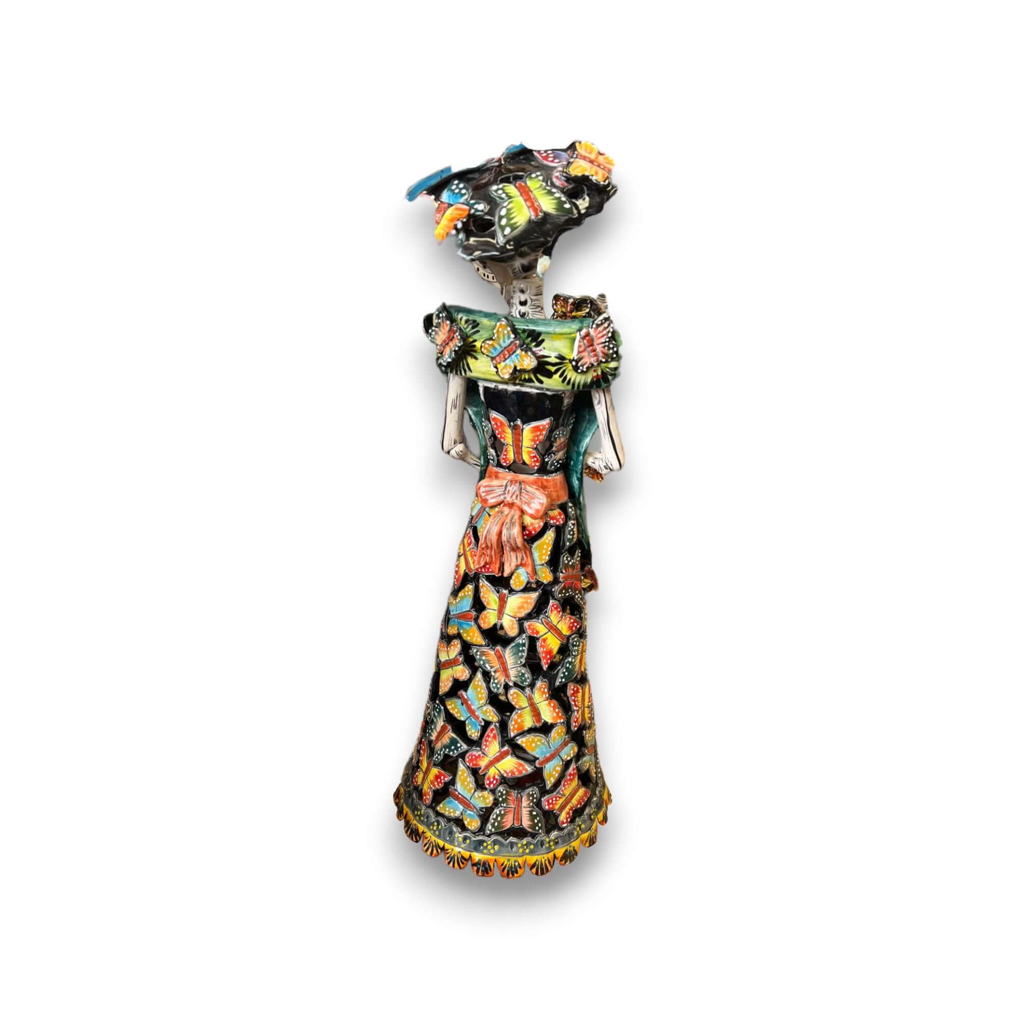 Cerámica Talavera hecha a mano del Día de Muertos | Calavera Mujer de 68.5 cm de alto