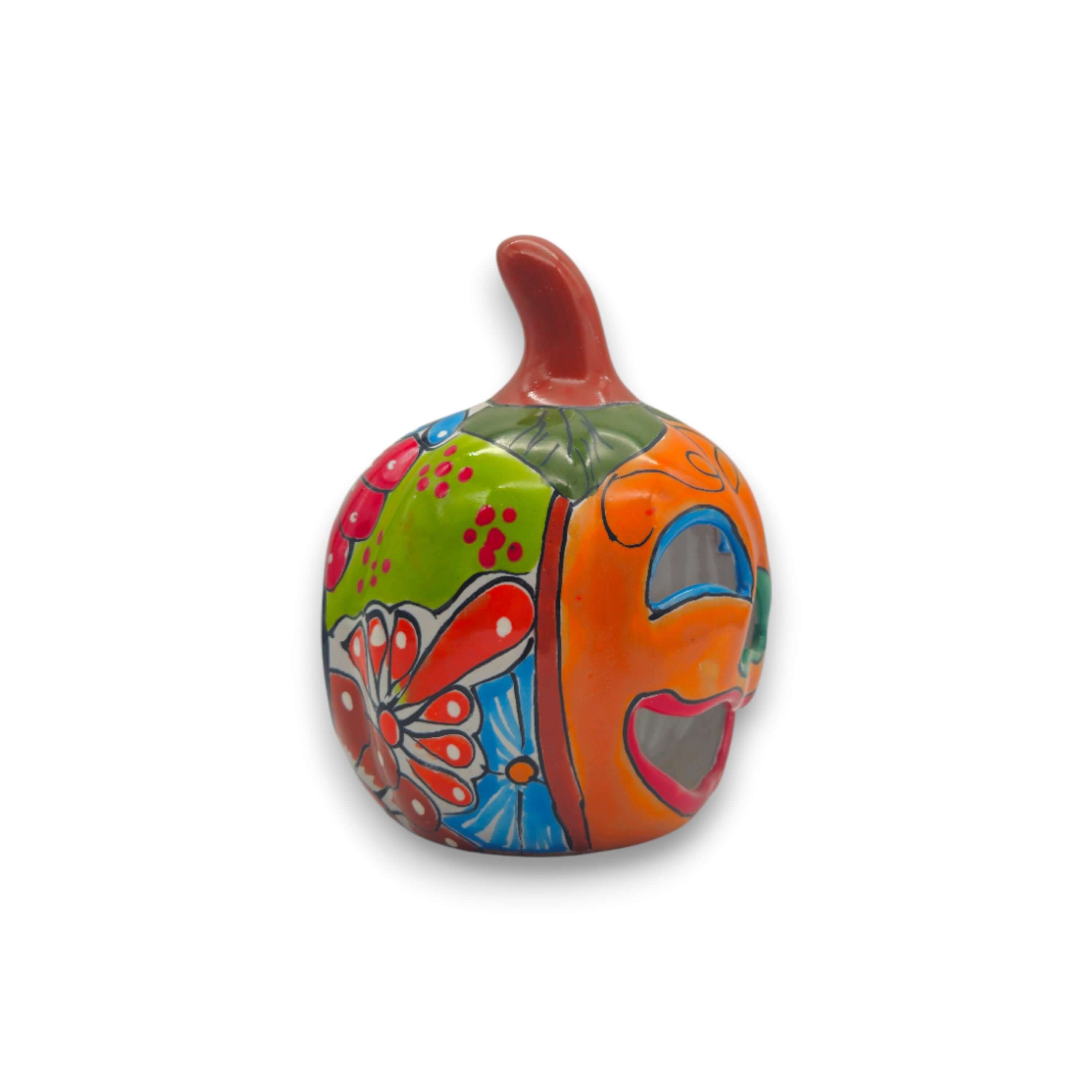 Calabaza Talavera hecha a mano | Decoración mexicana de Halloween