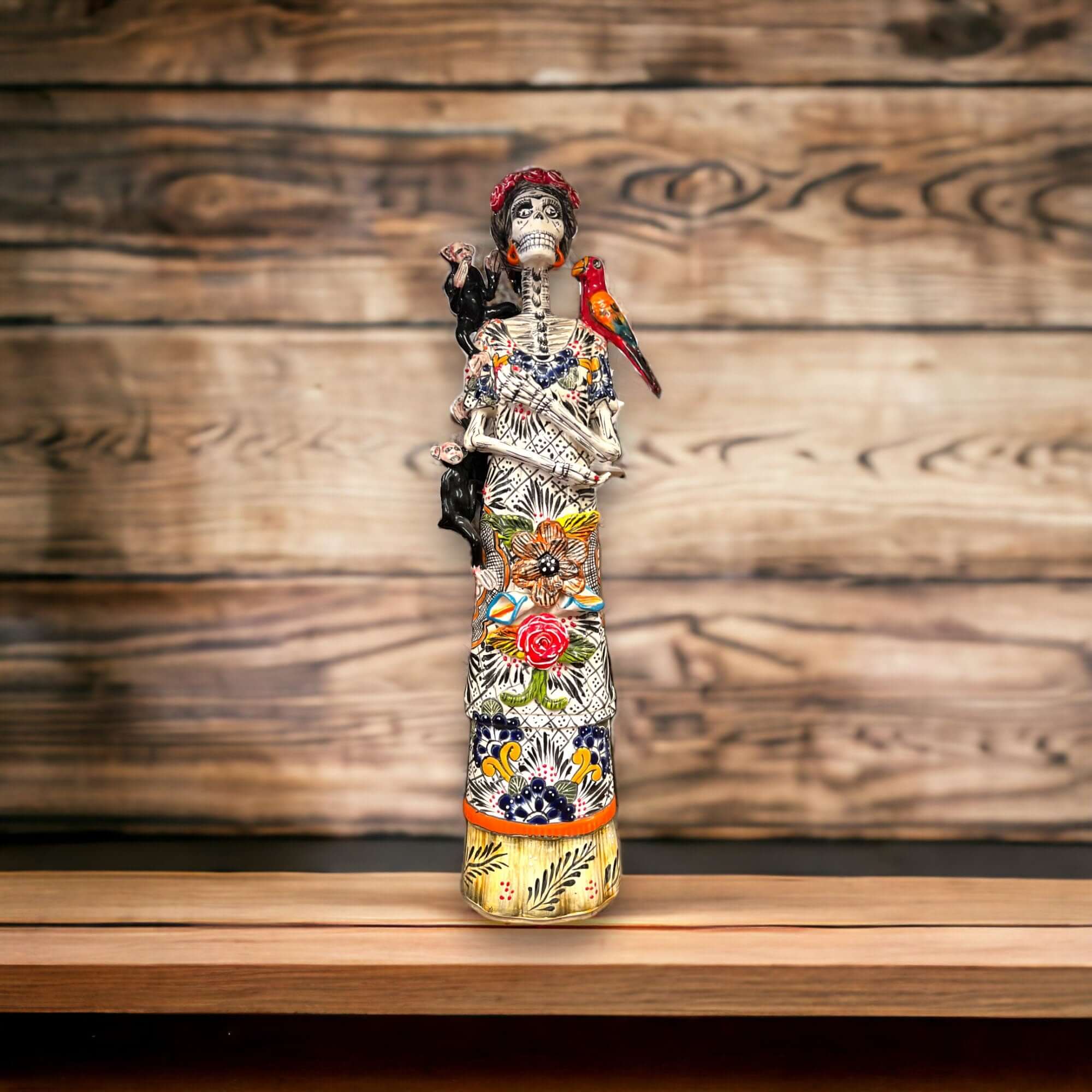 Calavera de Talavera | Alfarería de Día de Muertos hecha a mano (Mediana)