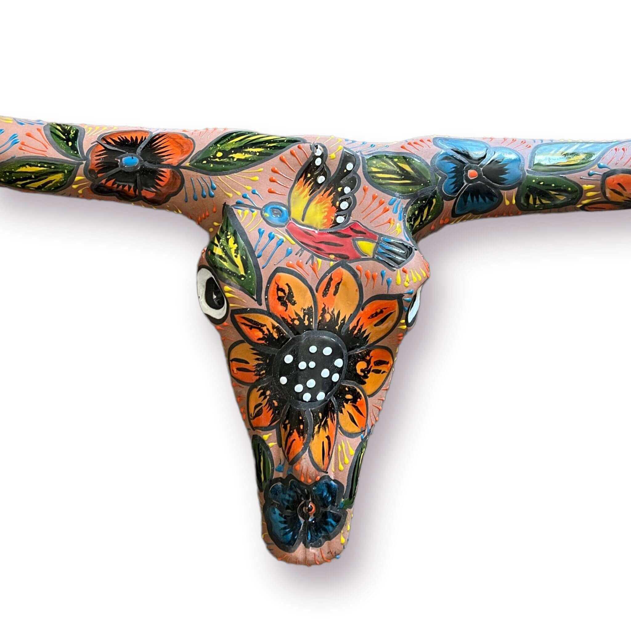 Cráneo de Toro Talavera | Arte de Pared Mexicano Hecho a Mano
