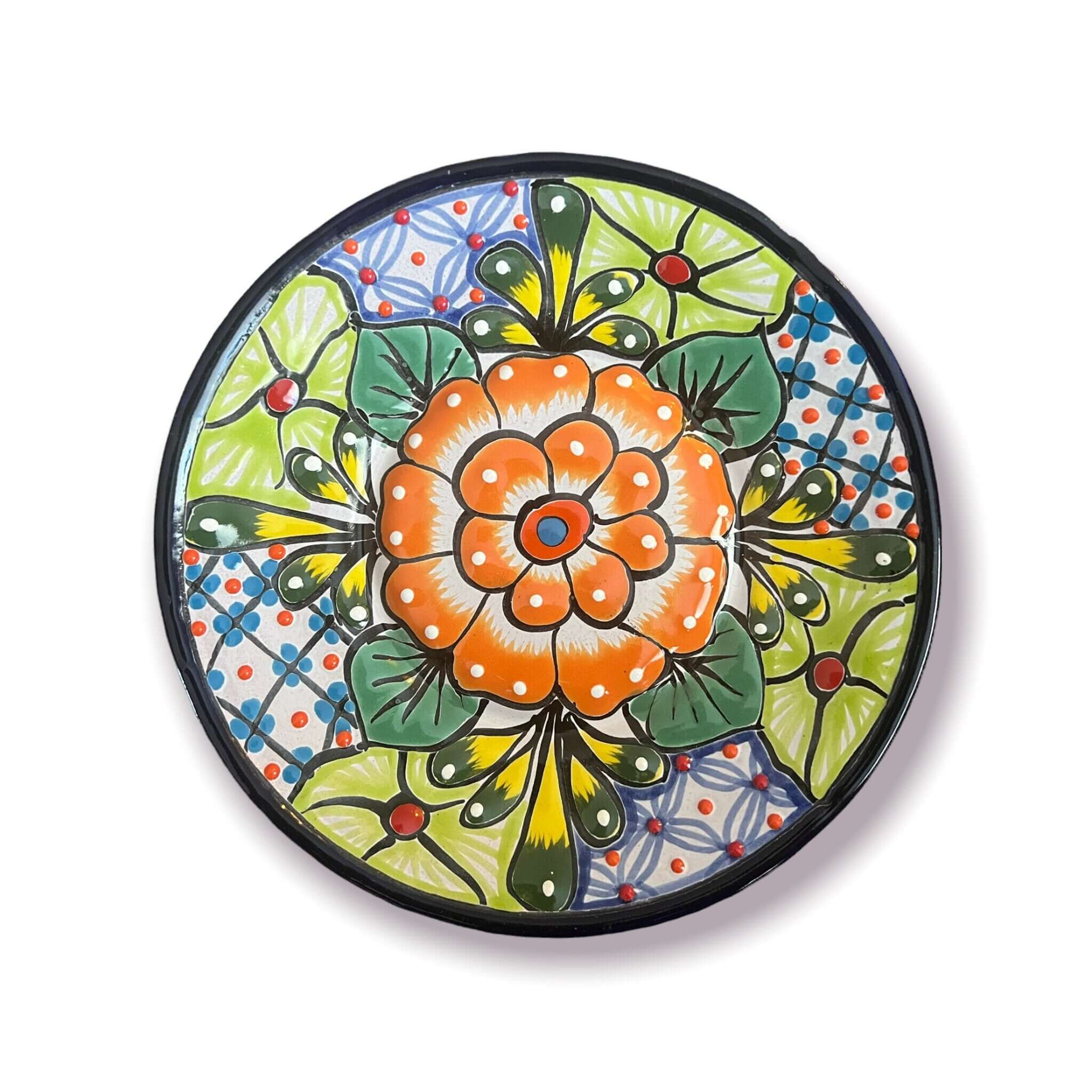 Vajilla Talavera de 12 Piezas | Platos y Cuencos de Cerámica Mexicana Hechos a Mano