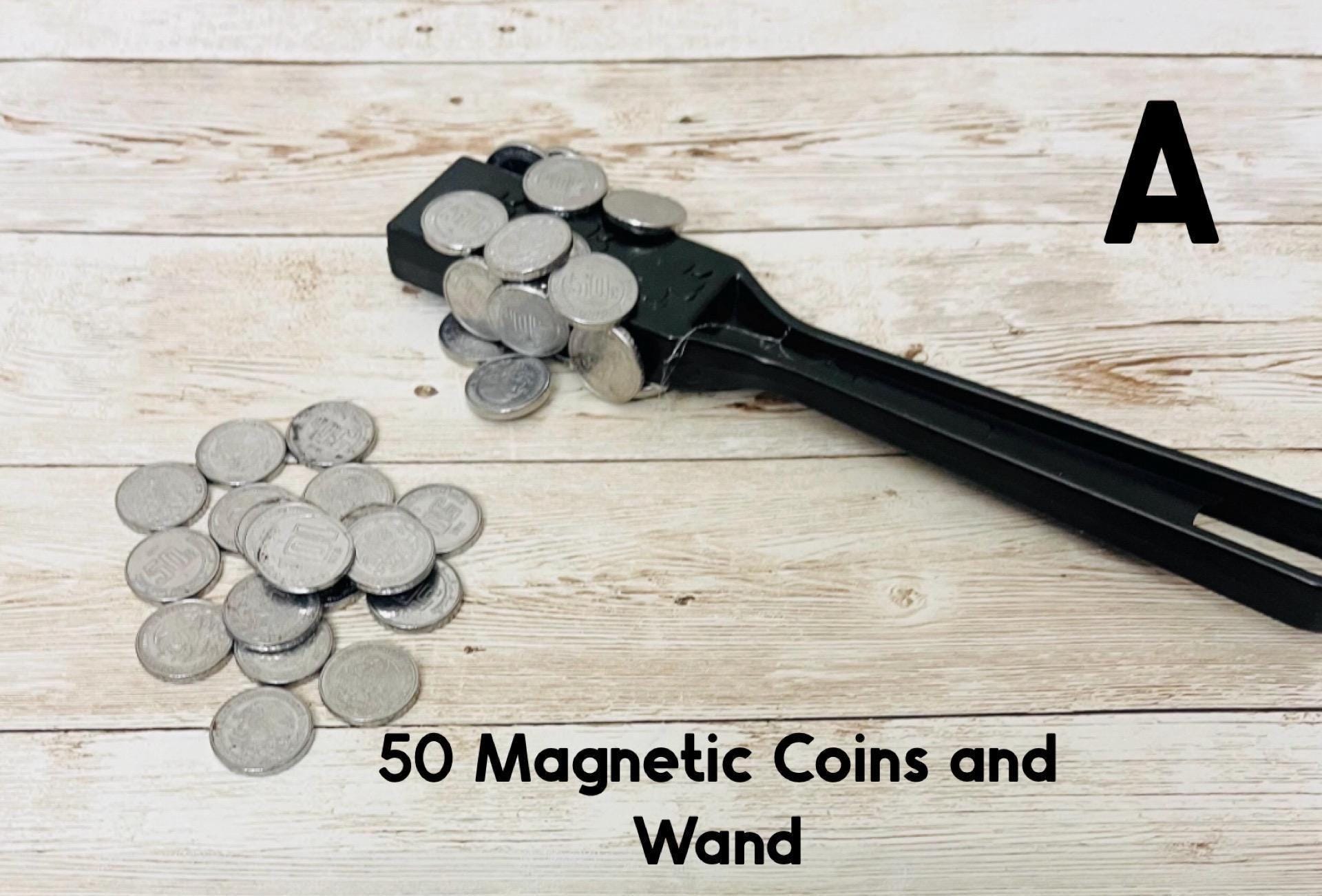 50 Monedas Mexicanas de Fichas Falsas de 50 Centavos para Jugar 50 Cent Magnetic Play Coins or Chips for Filling Bingo Cards