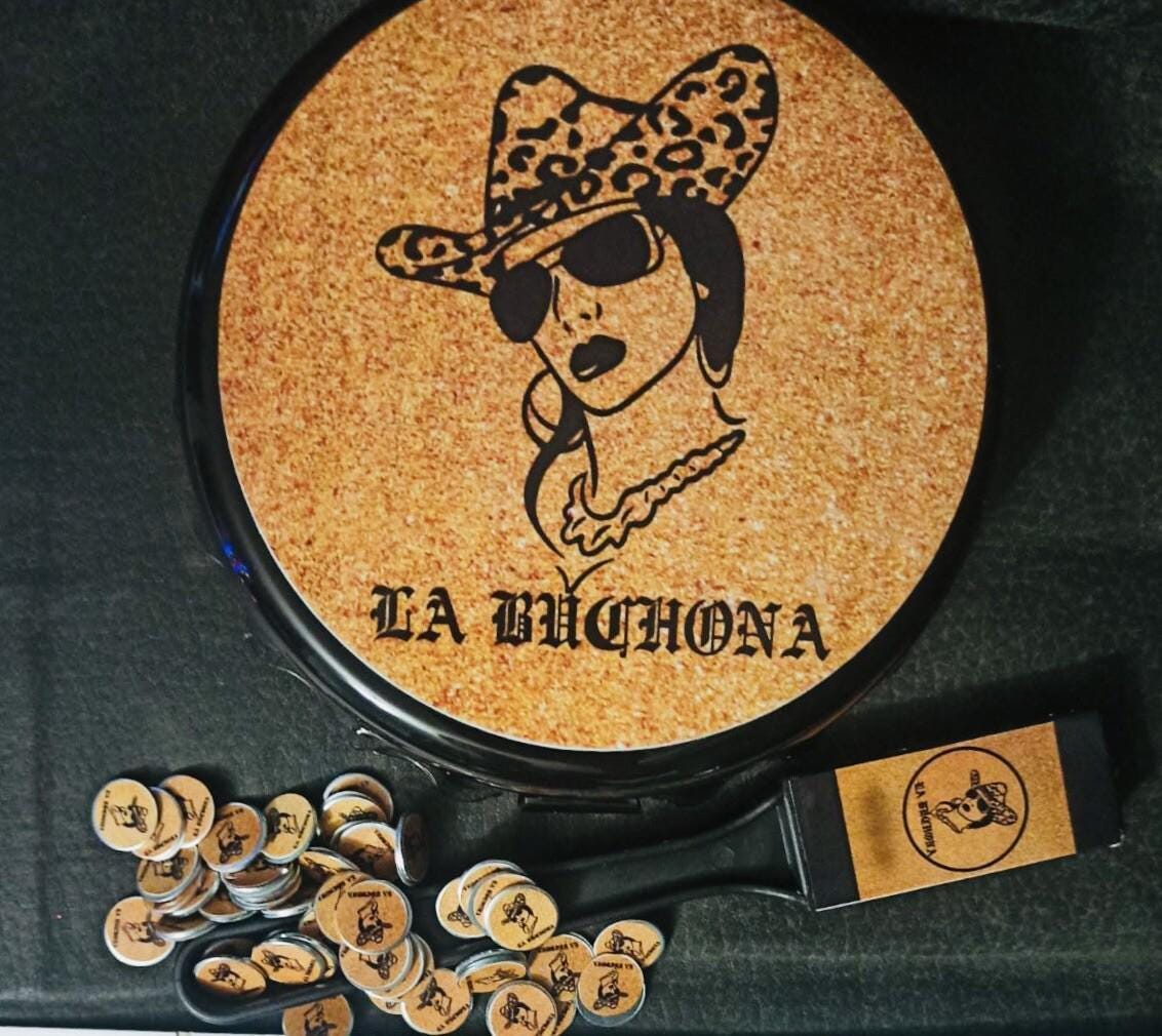 Fichero La Buchona Para Monedas/Fichas Con Pala Magnetica Y 50 Fichas
