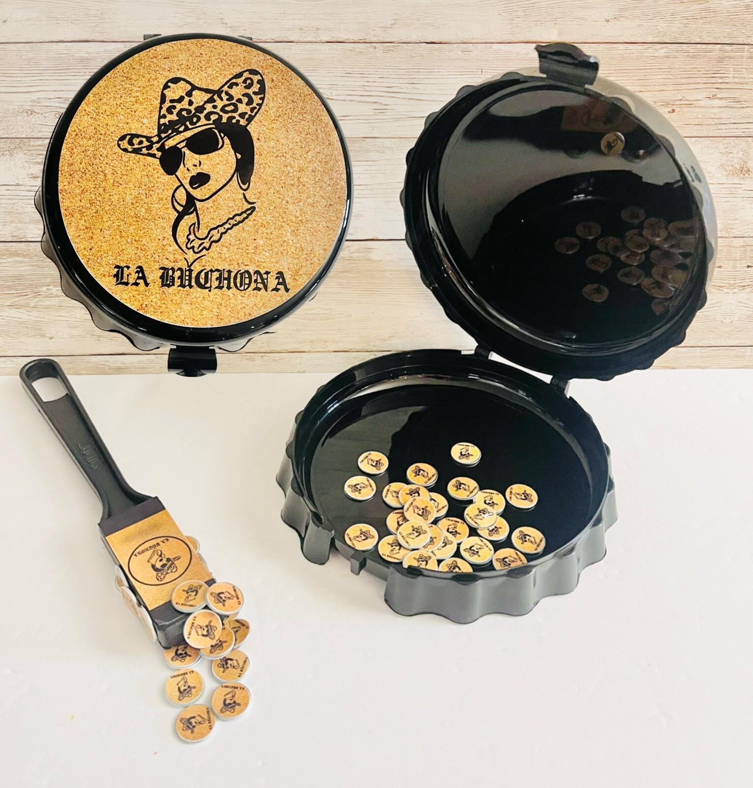 Fichero La Buchona Para Monedas/Fichas Con Pala Magnetica Y 50 Fichas