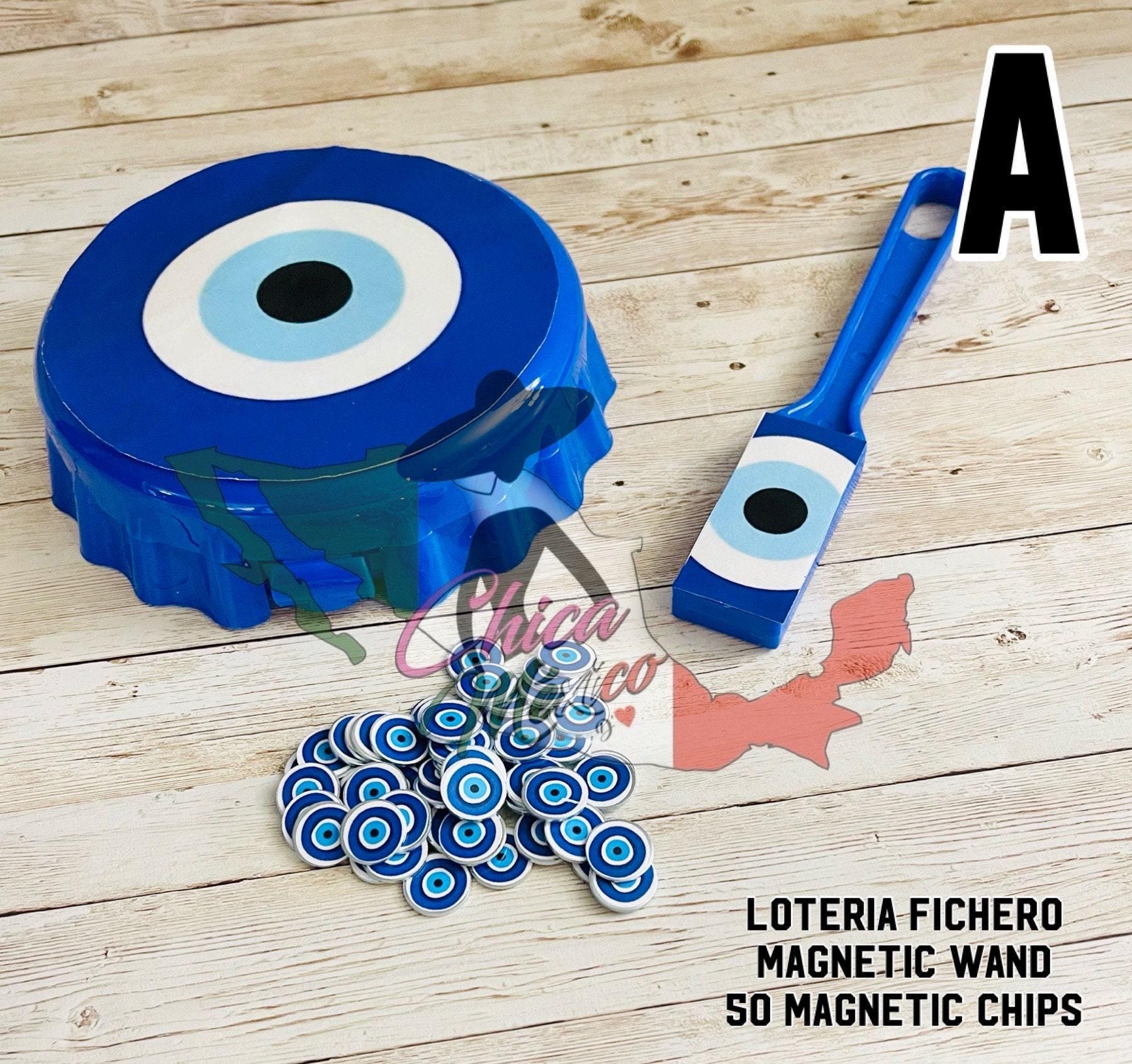 Fichero Corcholata de Loteria de Mal de Ojo con Pala Magnetica y 50 Fichas