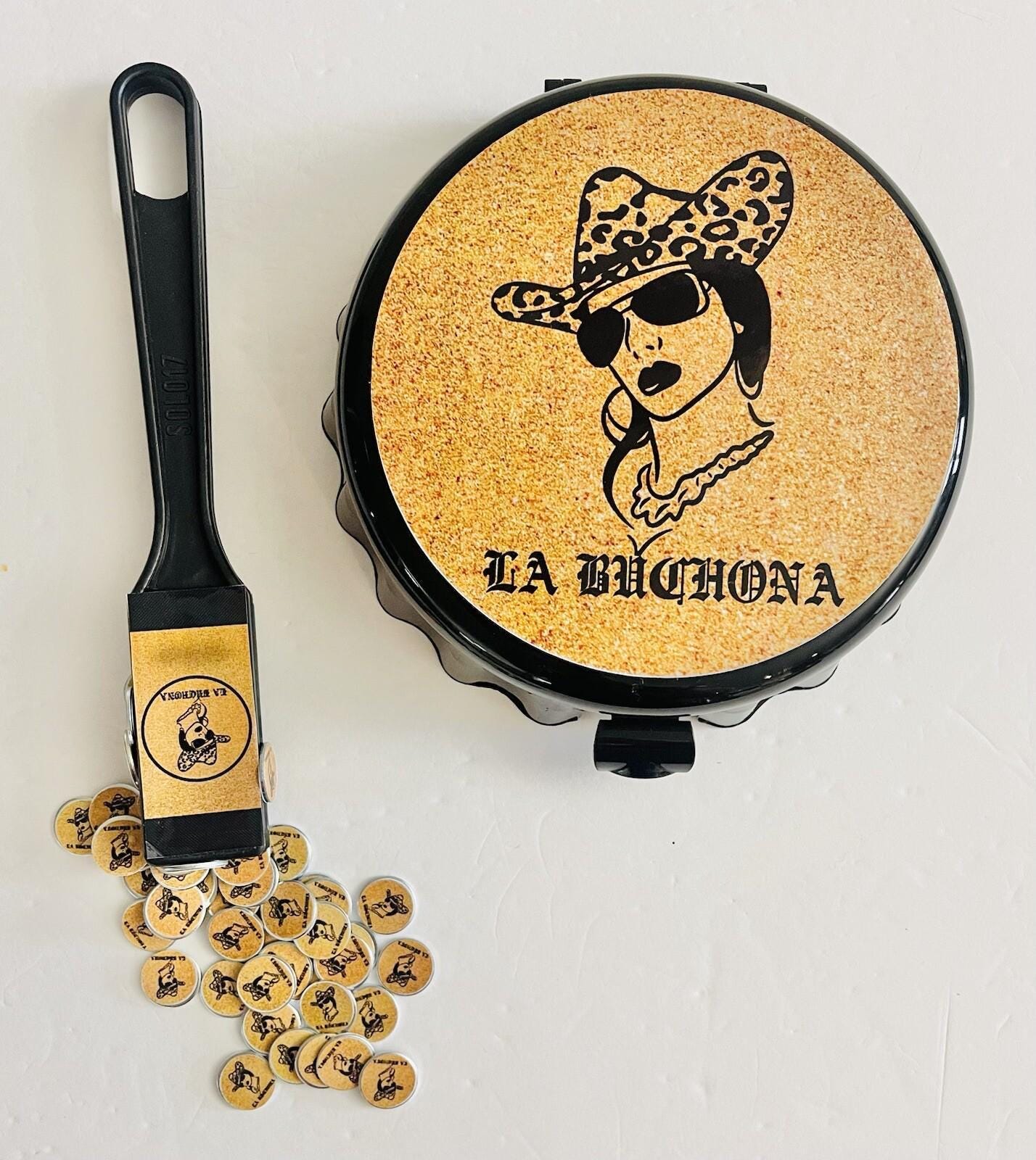 Fichero La Buchona Para Monedas/Fichas Con Pala Magnetica Y 50 Fichas