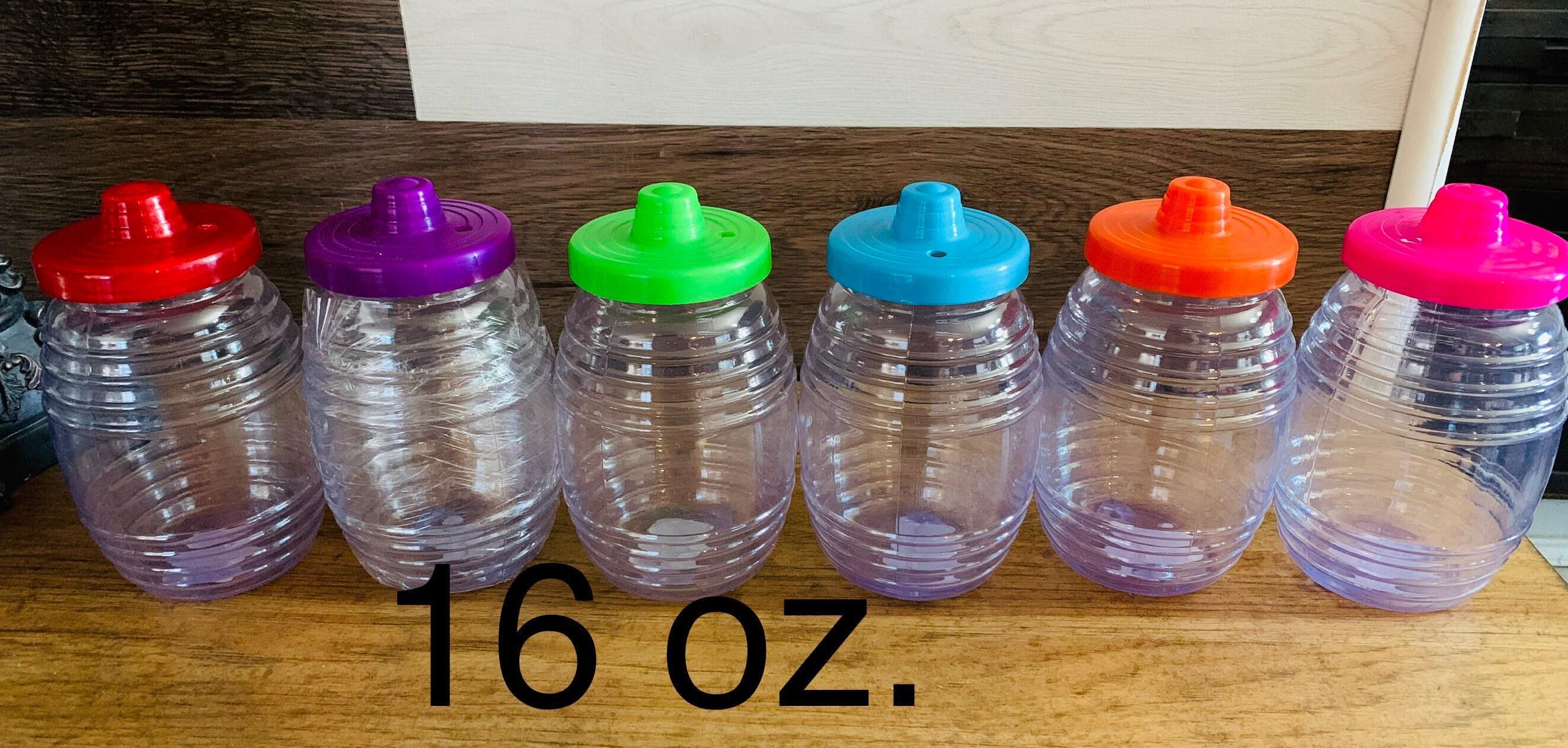 24 Vitroleros with Straw Lid Holes (16 oz) 24 Vitroleros con Ollo para Popote